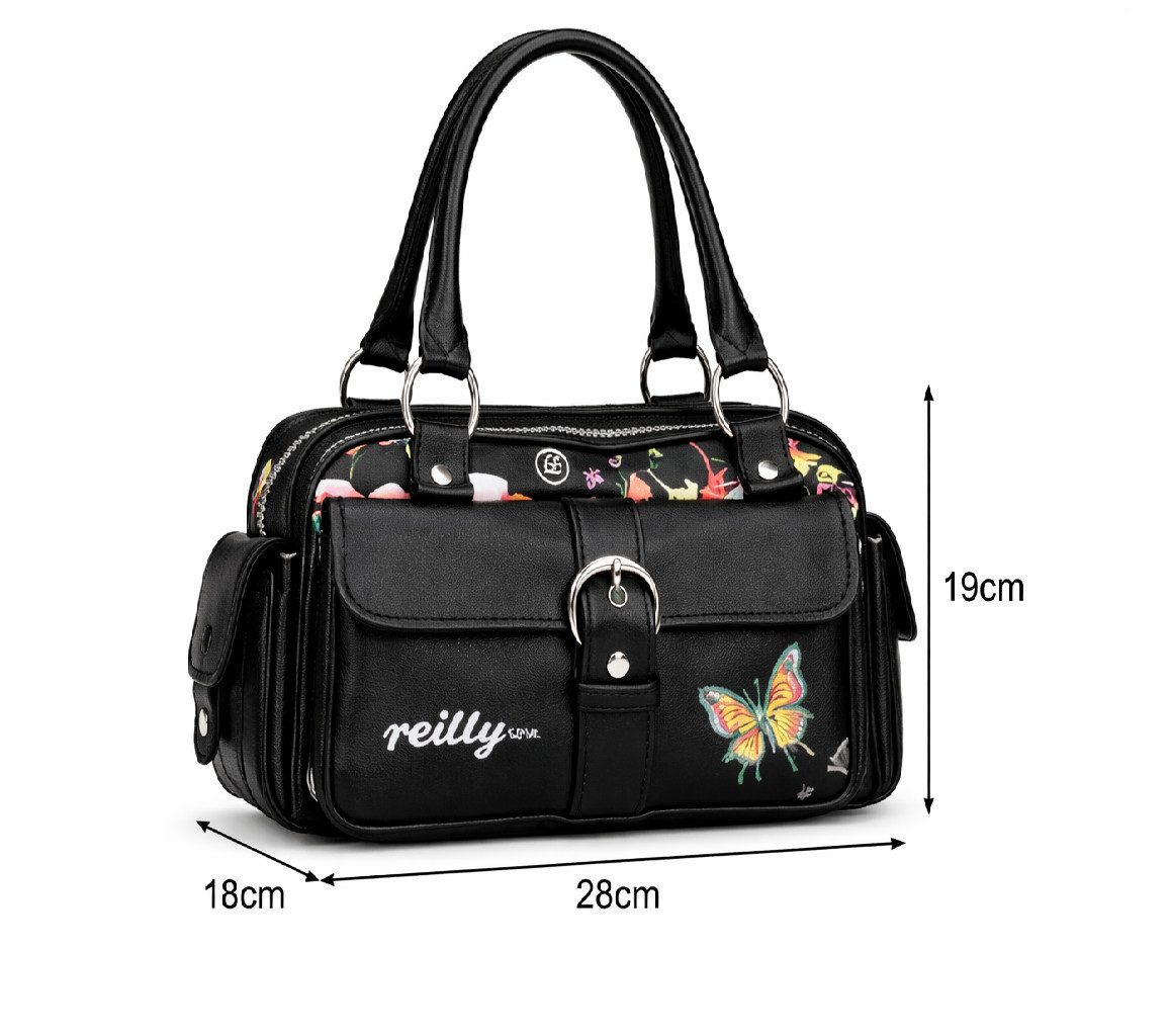 Trend Import Shopper Reilly Handtasche Tasche Rainbow Face schwarz 10437500 – Bild 2 von 2