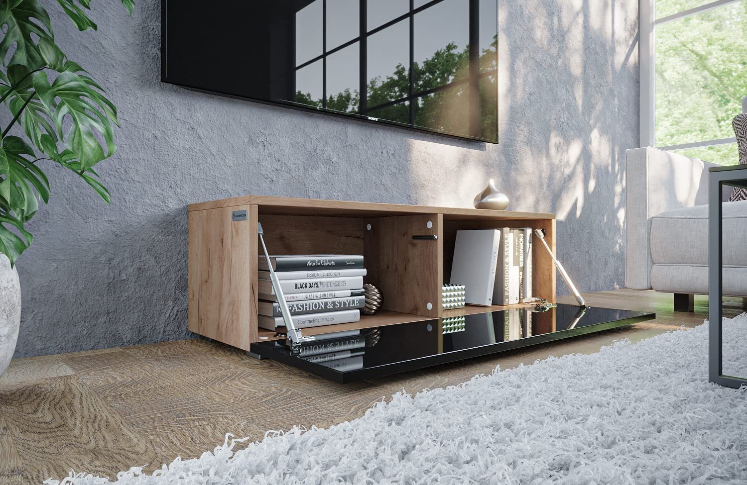 Platan Room Lowboard, Fernsehschrank 105/140/160/210/280cm breit günstig online kaufen