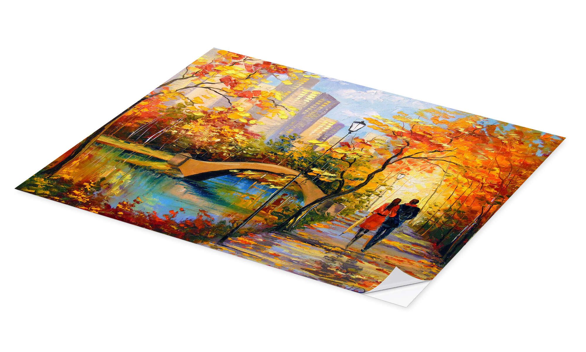 Posterlounge Poster Olha Darchuk, Herbst-Spaziergang in günstig online kaufen