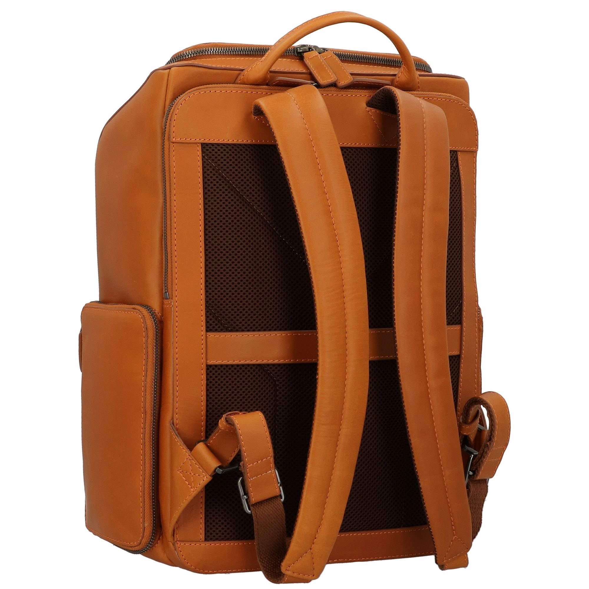 Leonhard Ottawa, Heyden orange Laptoprucksack Leder