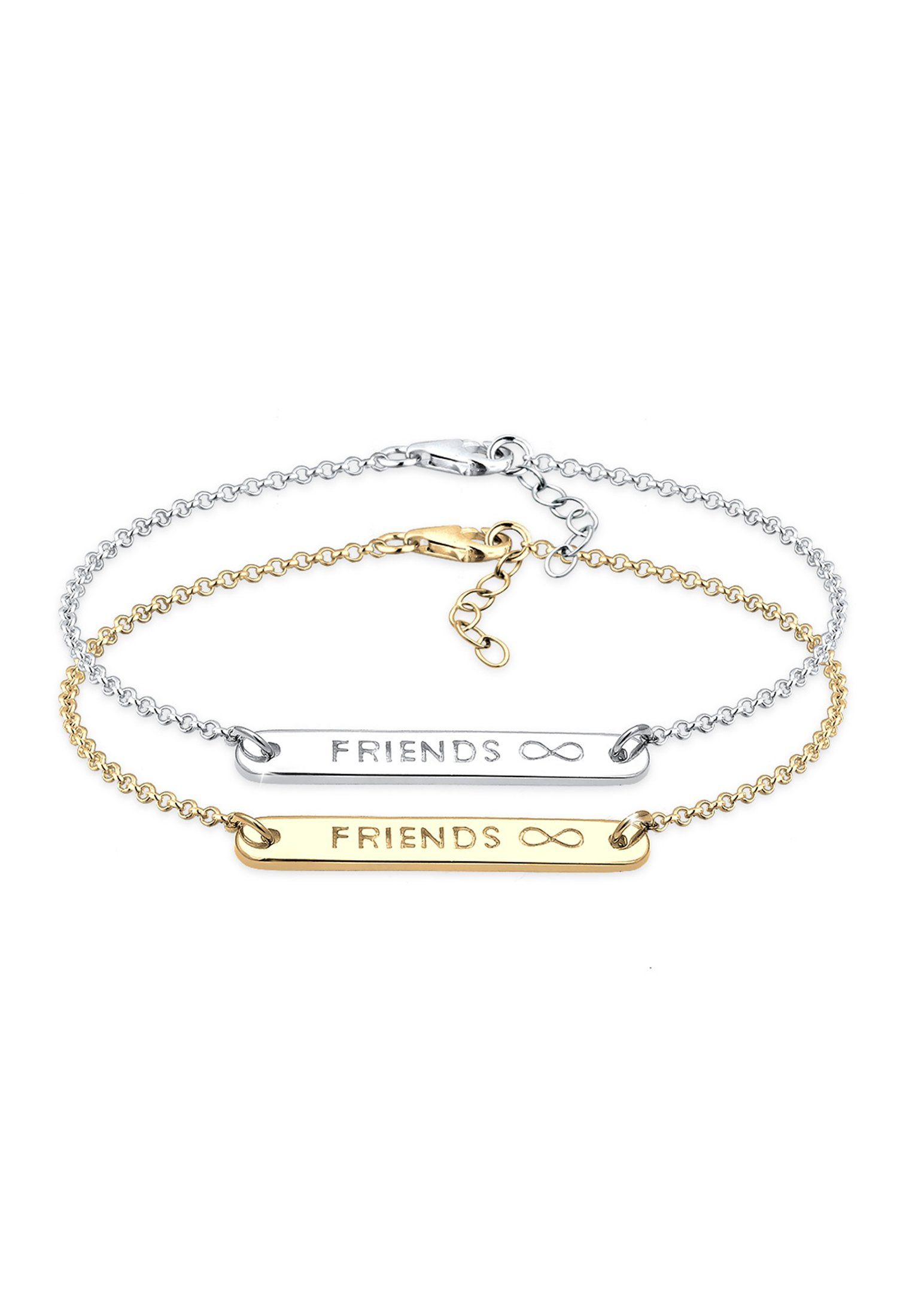 Freundschaft Set Infinity Set Armband Elli Silber Bi-Color