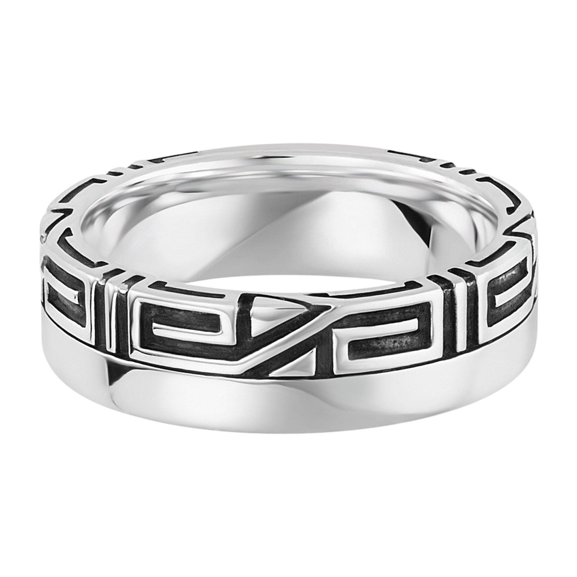 CAÏ Fingerring 925/- Sterling Silber rhodiniert Ornament, Verspieltes und  modernes Design