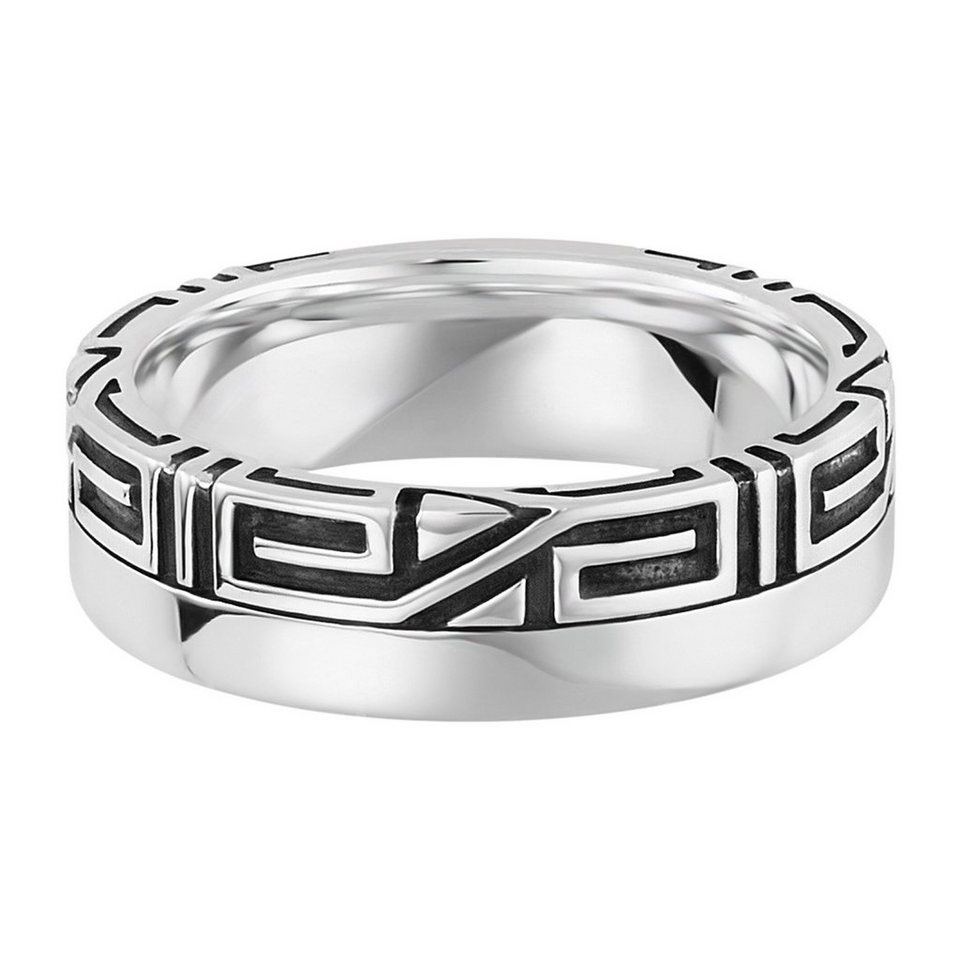 CAÏ Fingerring 925/- Sterling Silber rhodiniert Ornament, Verspieltes und  modernes Design