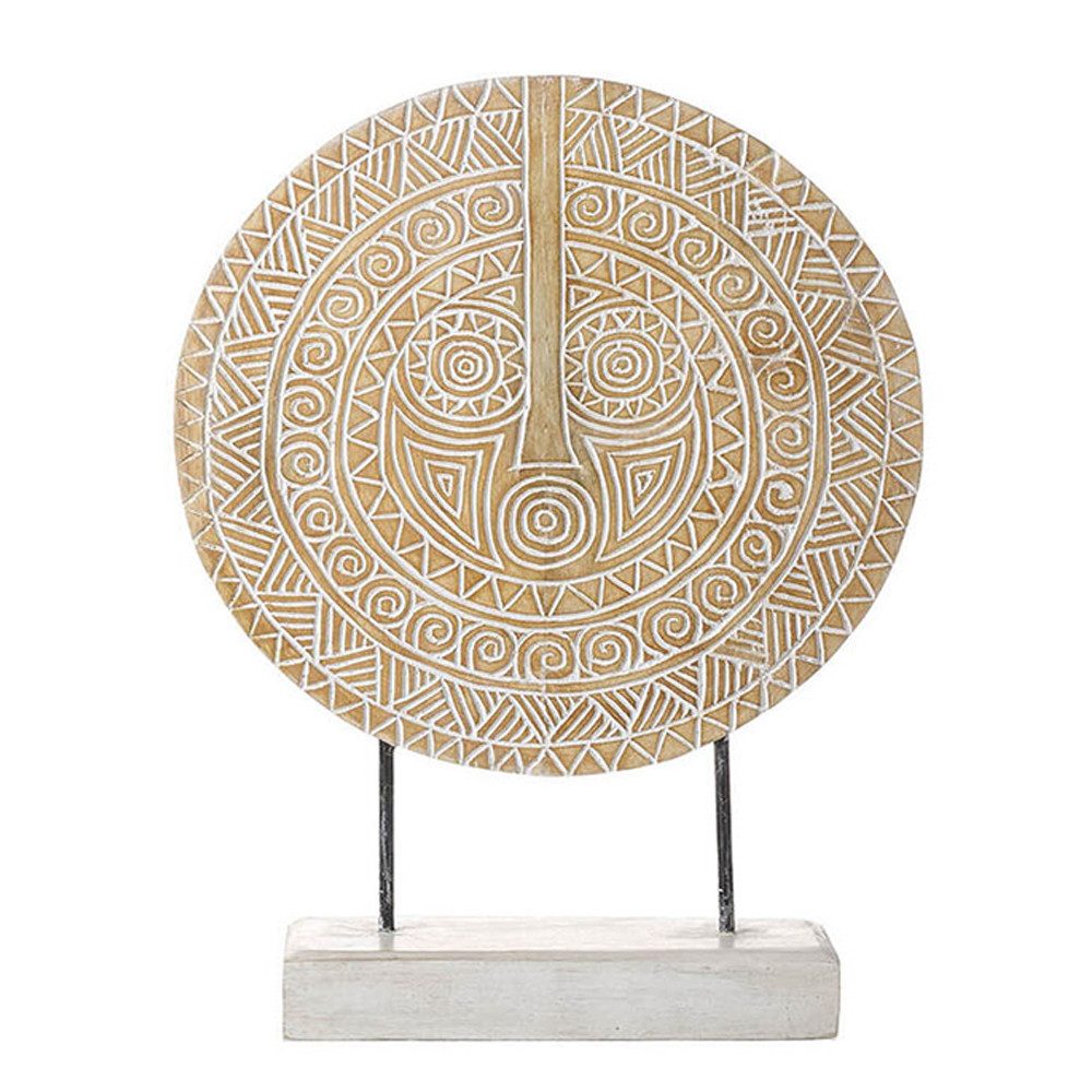 Light & Living Ornament Ornament auf Fuß CARVED von Light & Living Disc 40x11x55 cm weiß/beige