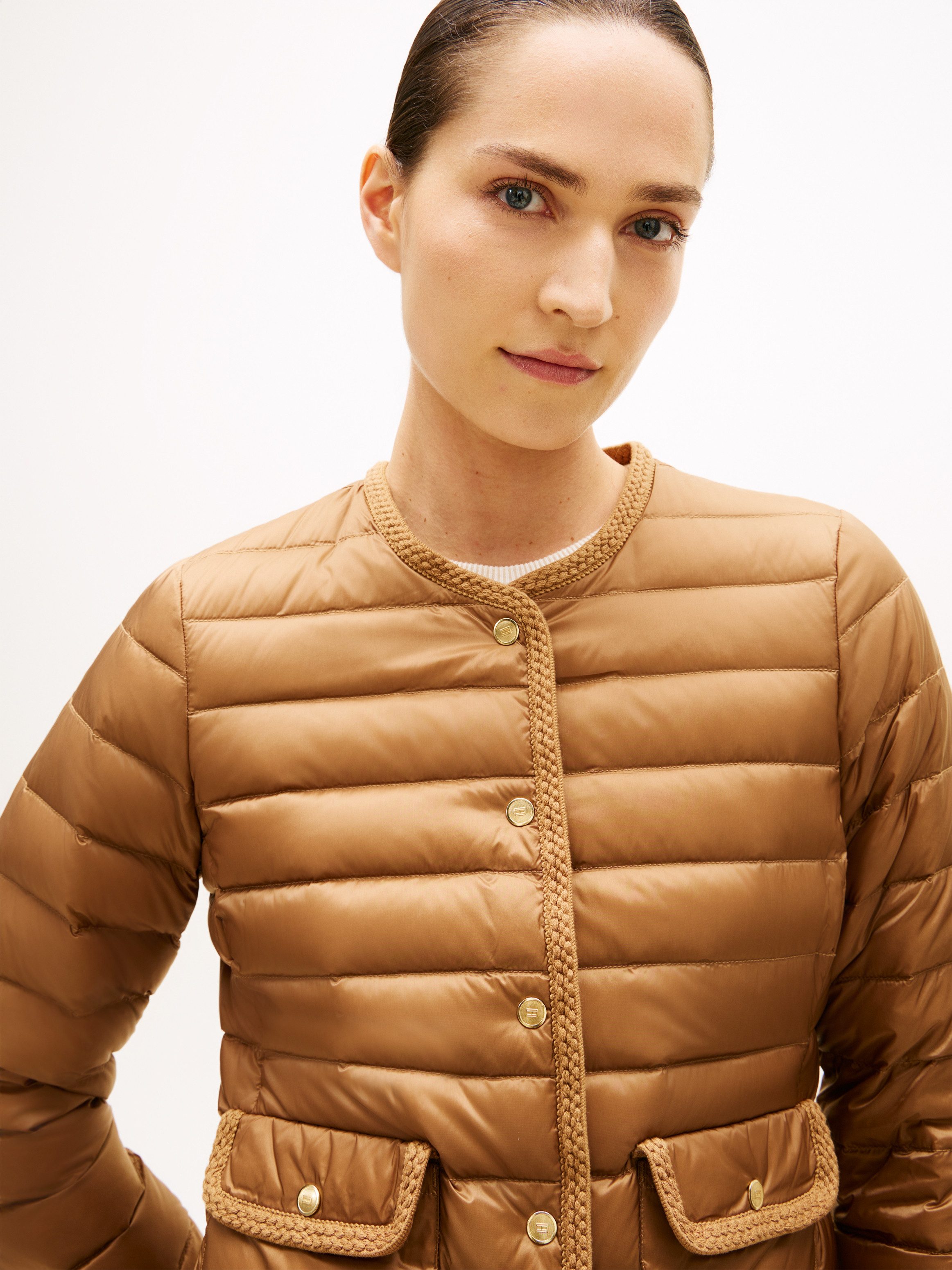 Tommy Hilfiger Steppjacke FEMININE LW DOWN JACKET mit aufgesetzten Taschen günstig online kaufen