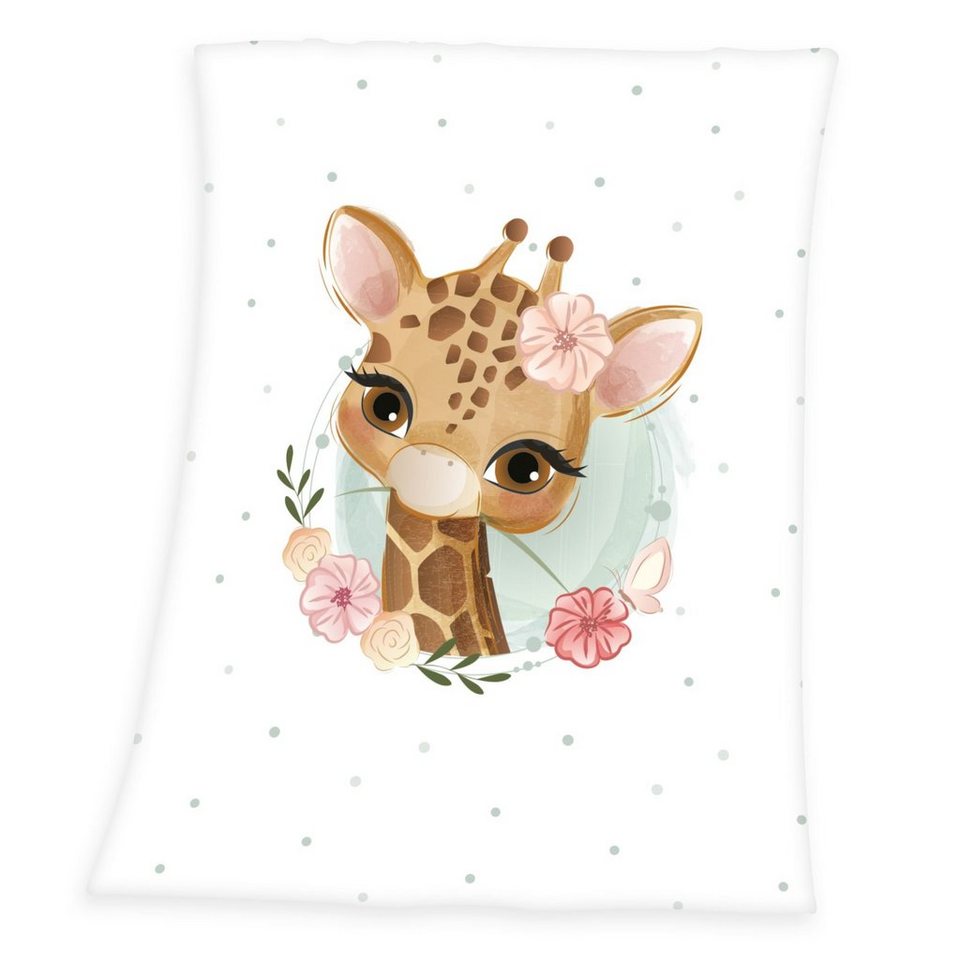 Babydecke Giraffe, Baby Best, mit liebevollem Motiv, Kuscheldecke