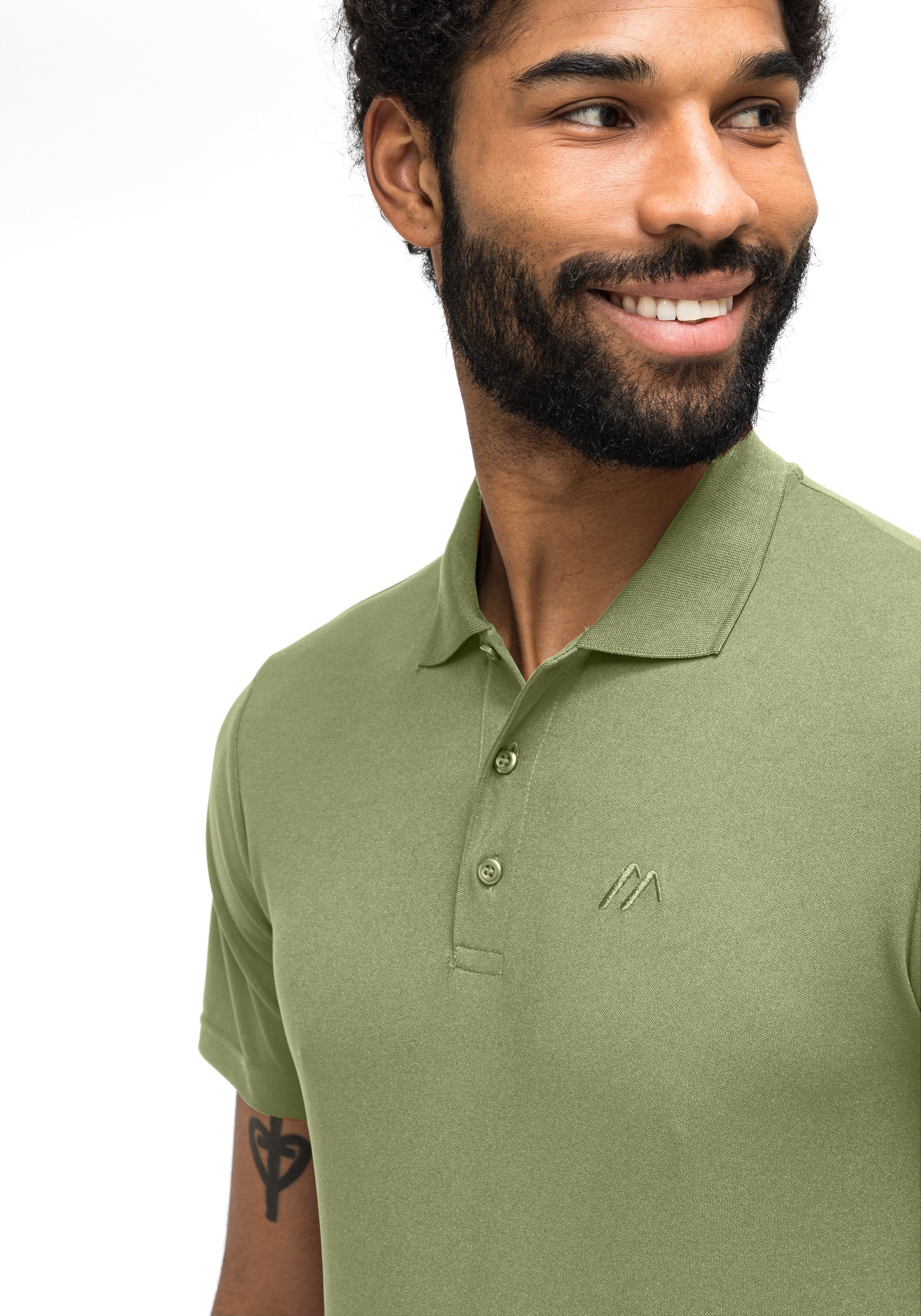 Maier Sports Poloshirt Ulrich Herren Polo kurzarm, leichtes Shirt, Funktionsshirt mit Kragen Reg Fit