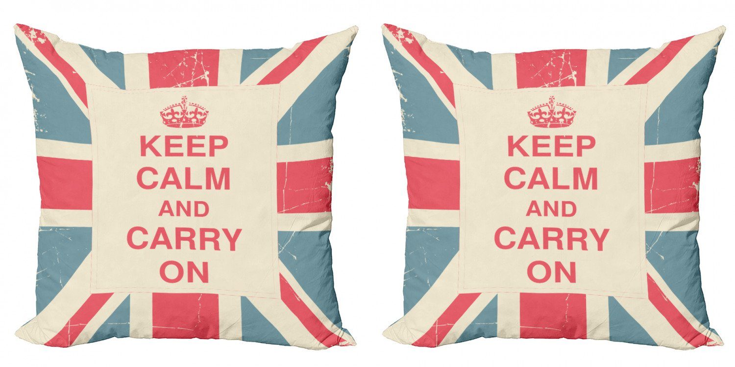 britische Kissenbezüge bleiben auf (2 Flagge Carry Ruhig Digitaldruck, Stück), Modern Accent Doppelseitiger Abakuhaus