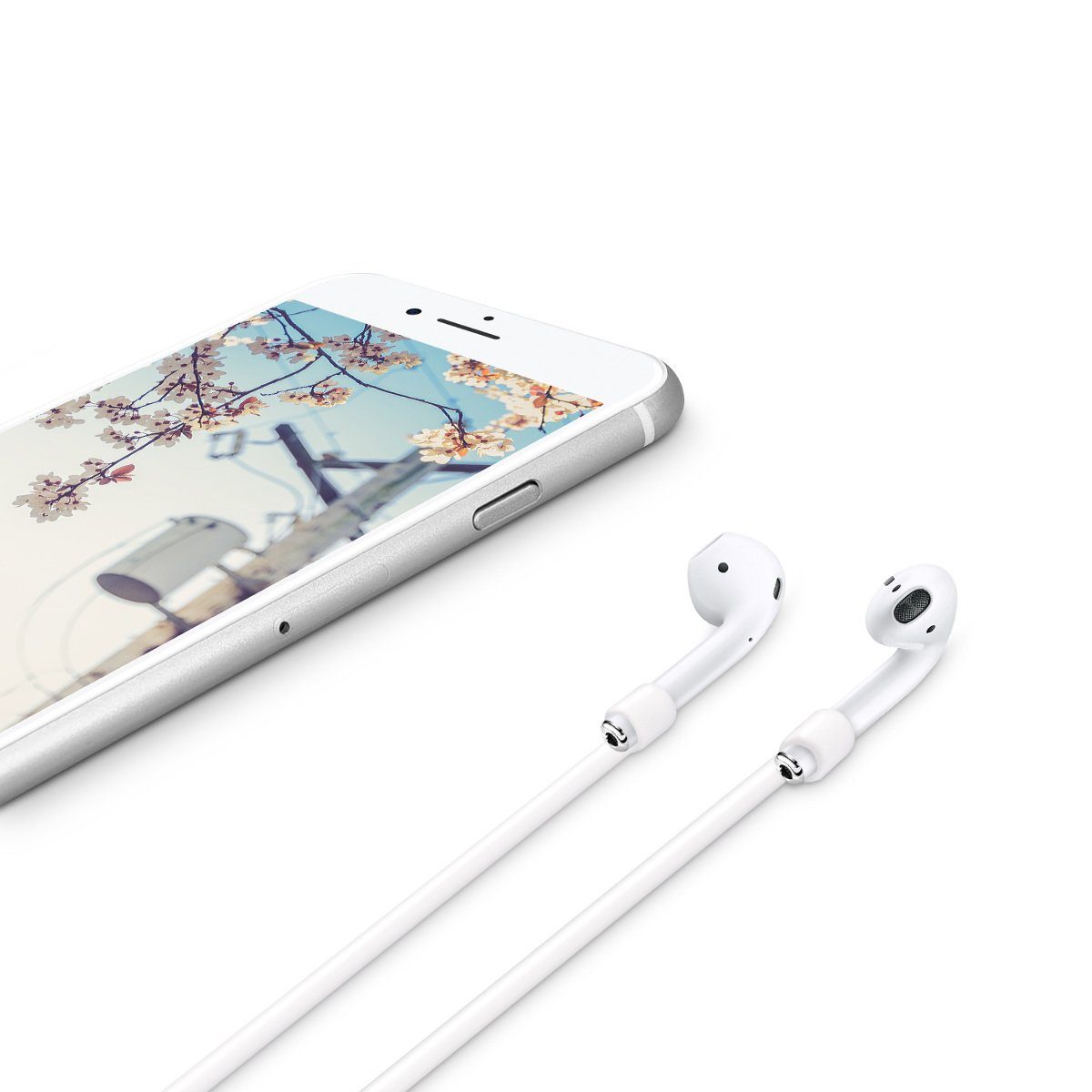 kwmobile Kopfhörer-Schutzhülle Halteband für Apple Airpods 1 / 2 / Pro / 3, Headphones Halter Band Strap – Bild 4 von 5