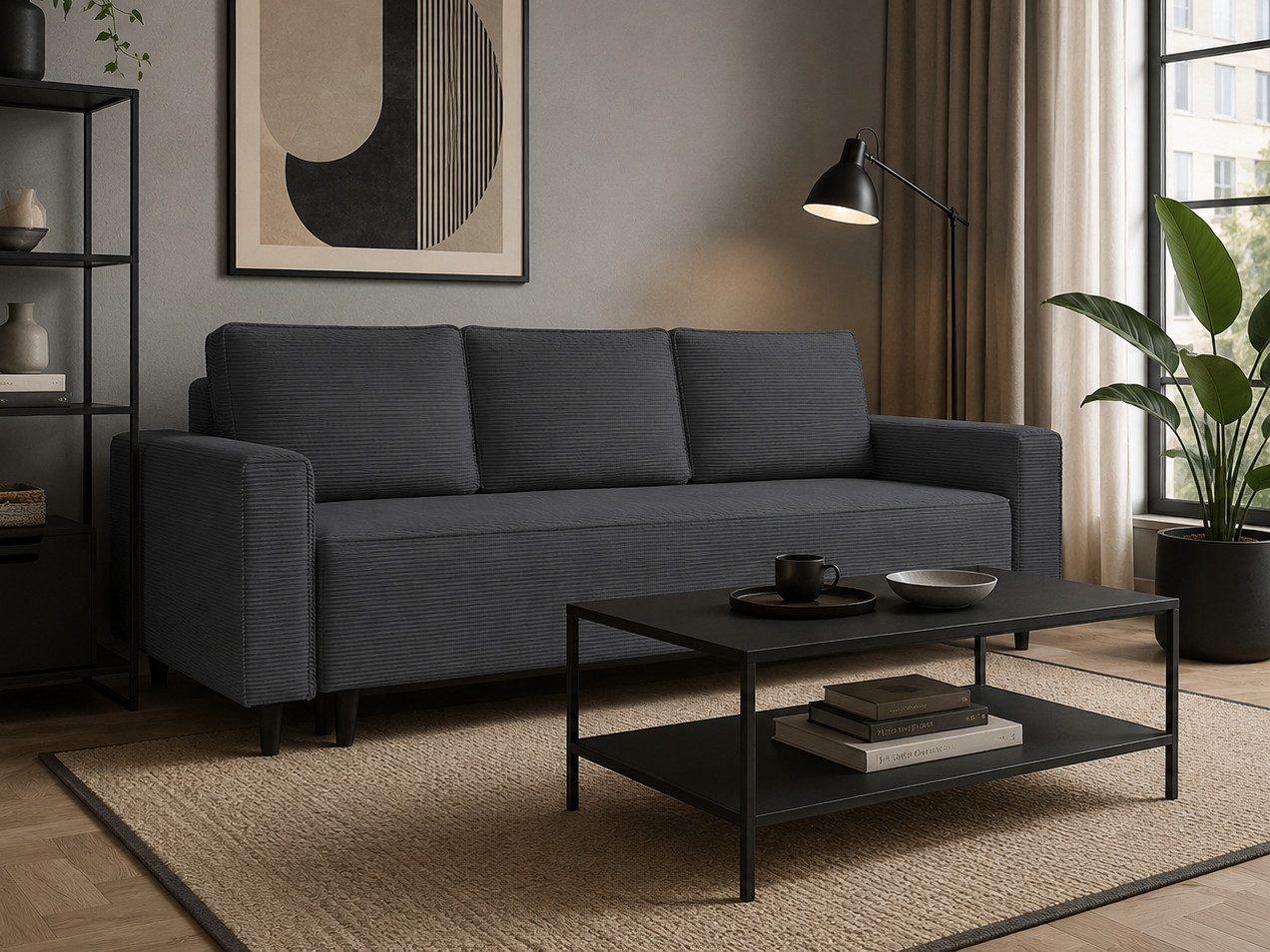 Beautysofa Schlafsofa Monte, stilvoll Polstersofa