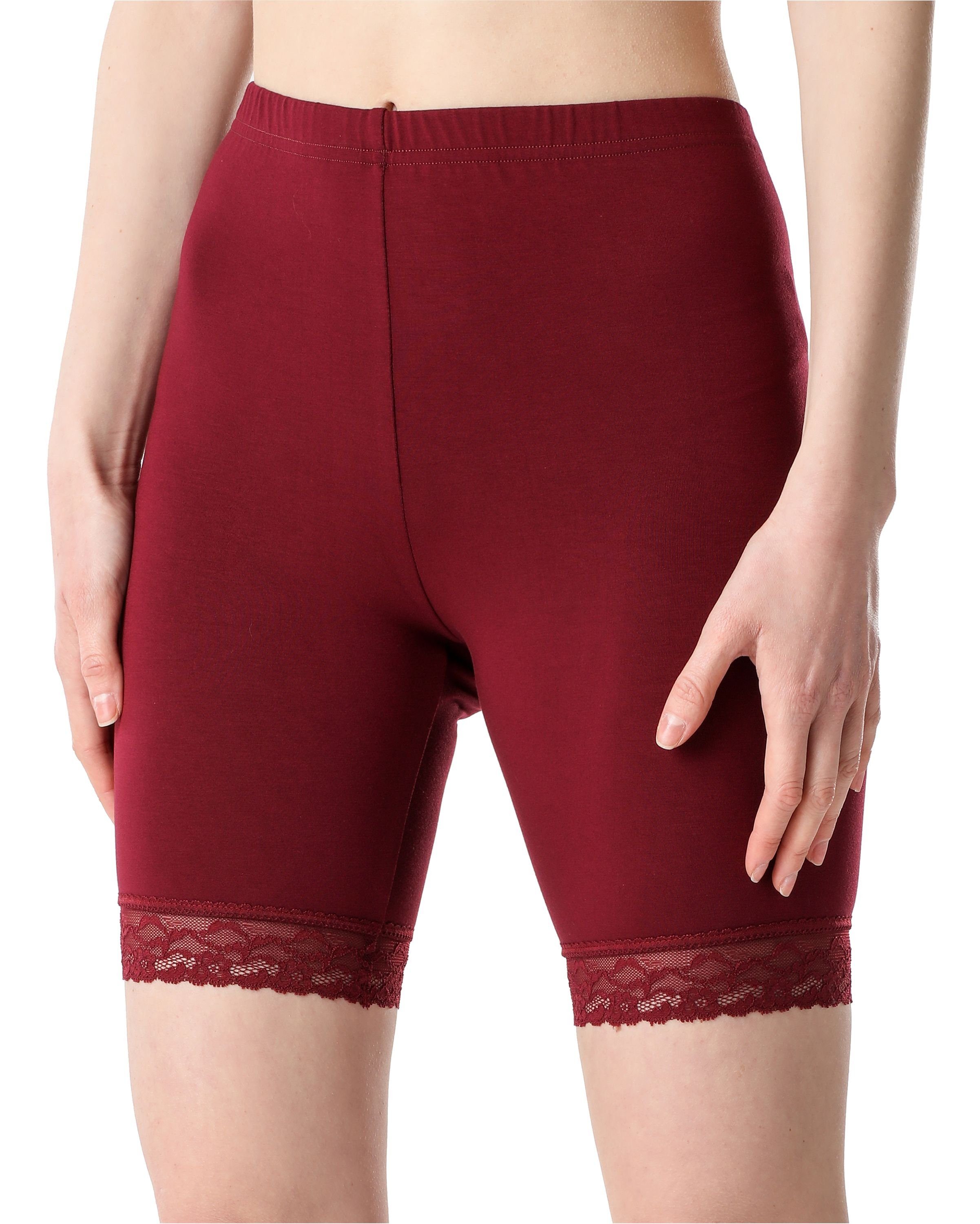 Bellivalini Leggings Damen Shorts aus Viskose BLV50-216 (1-tlg) mit Spitze günstig online kaufen