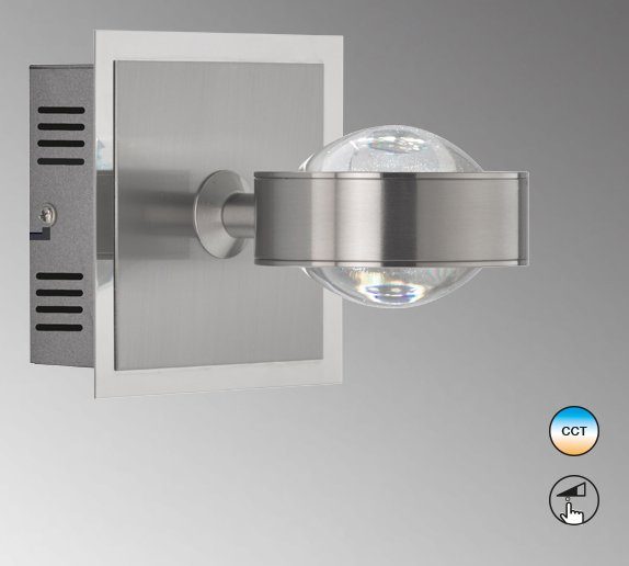 FISCHER & HONSEL LED Wandleuchte fest warmweiß - Cluedo, Dimmfunktion, kaltweiß LED integriert