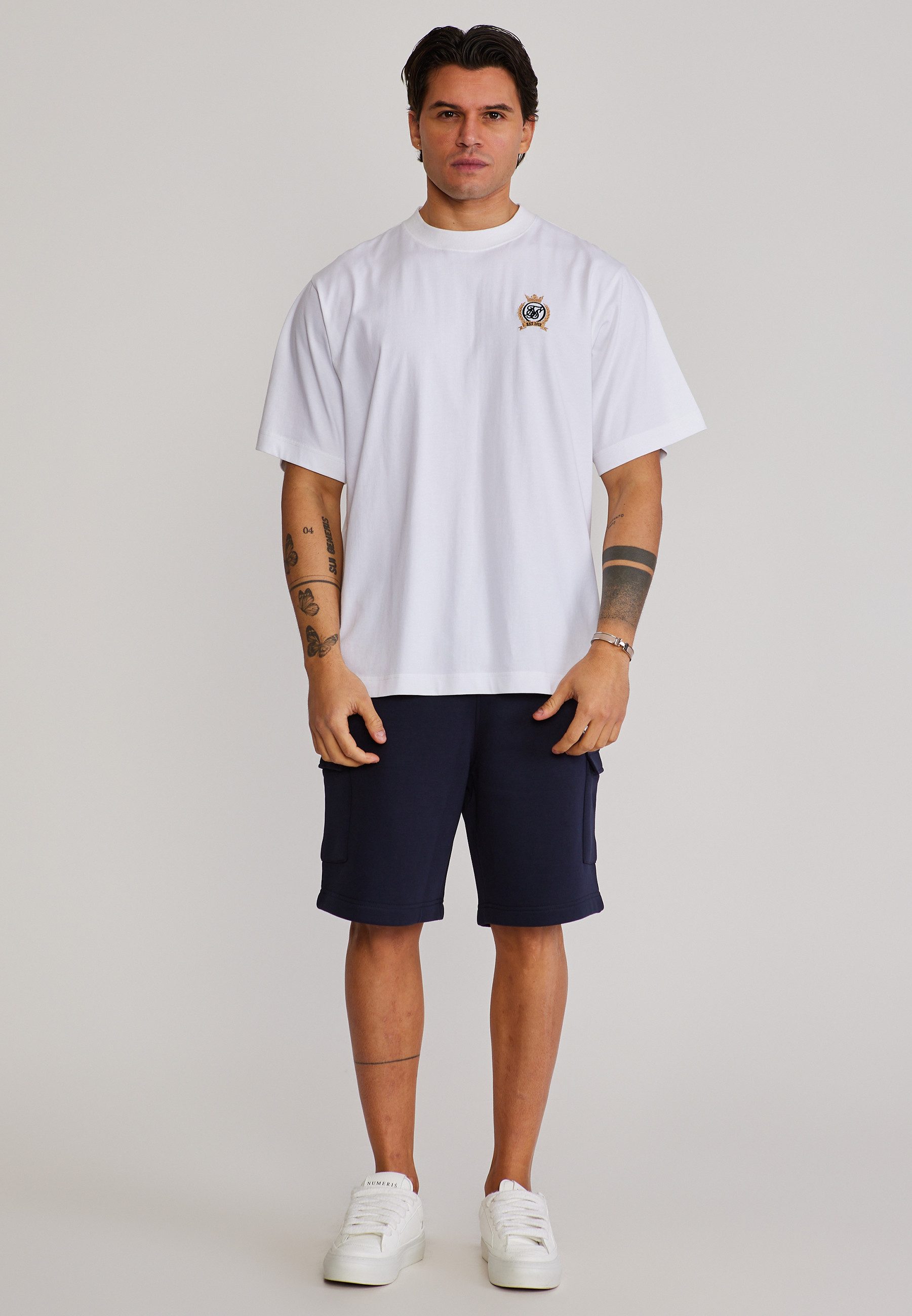 Siksilk Shorts SikSilk Herren Navyblau Essentials Cargo Shorts