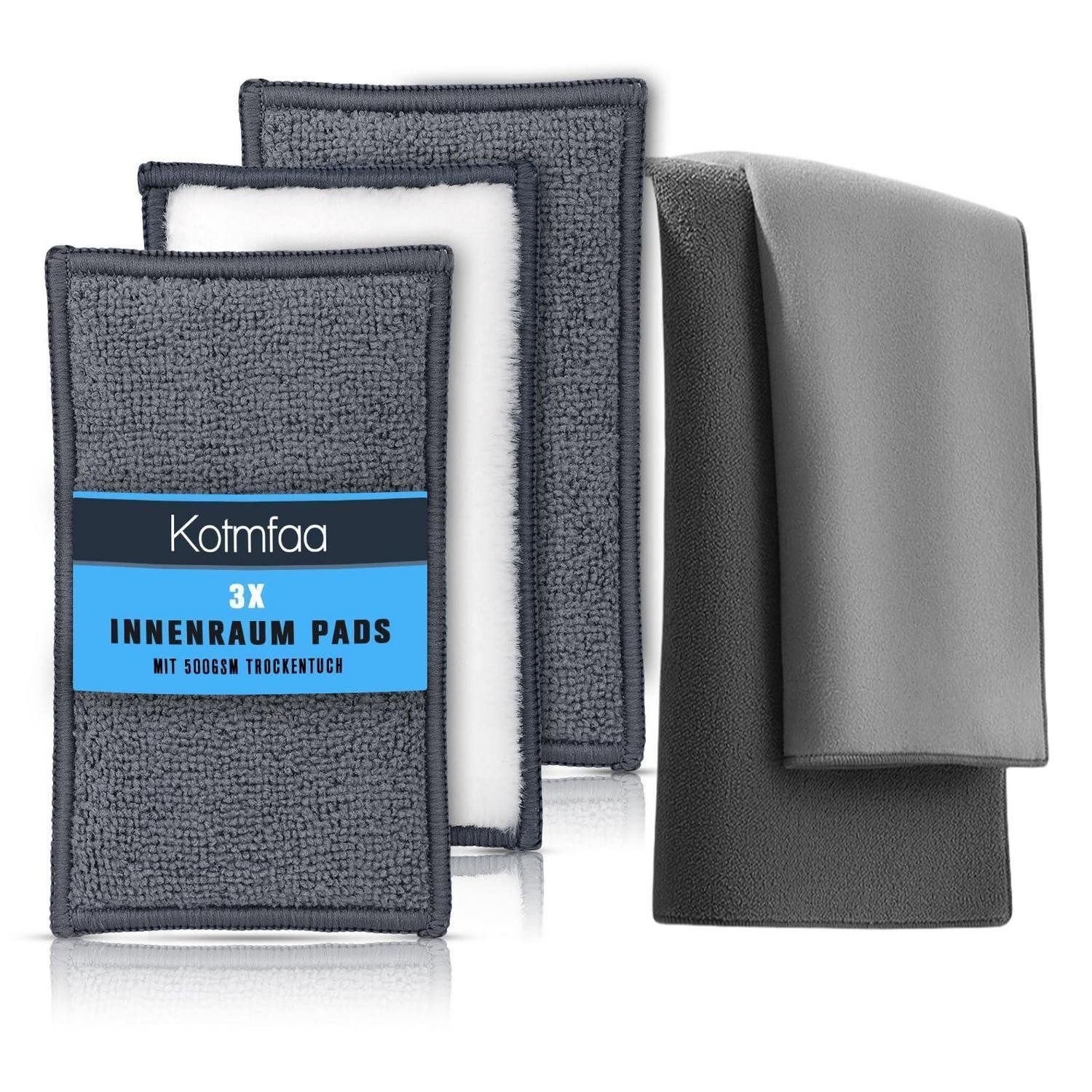LuxusKollektion Reinigungs-Set Auto Innenraum Reinigungspads Mikrofaser kratzfrei 15x10cm