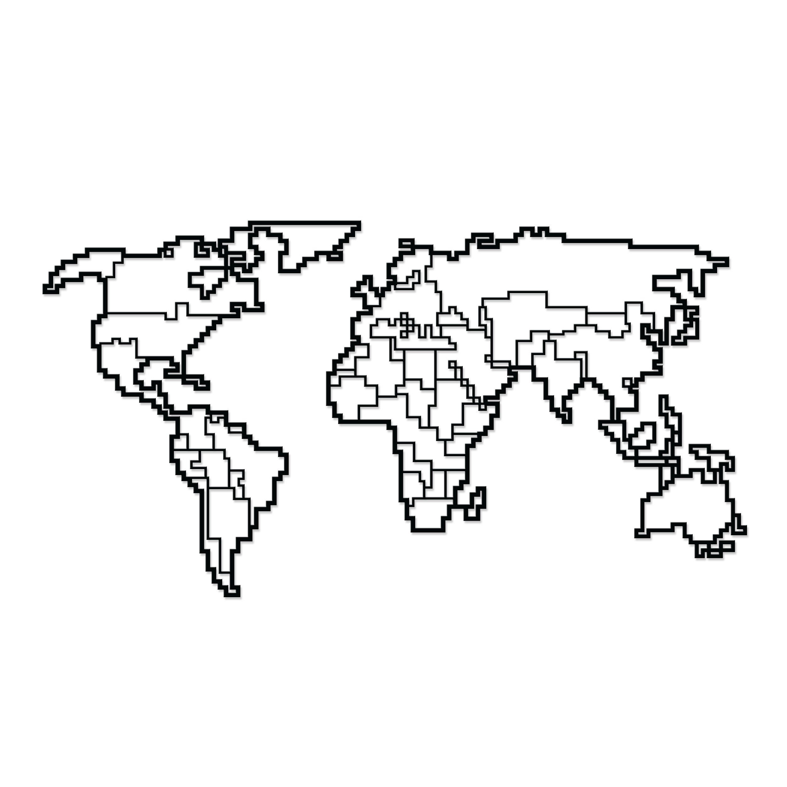 Decortie Wanddekoobjekt Weltkarte (1 Stück), 100 x 52 cm