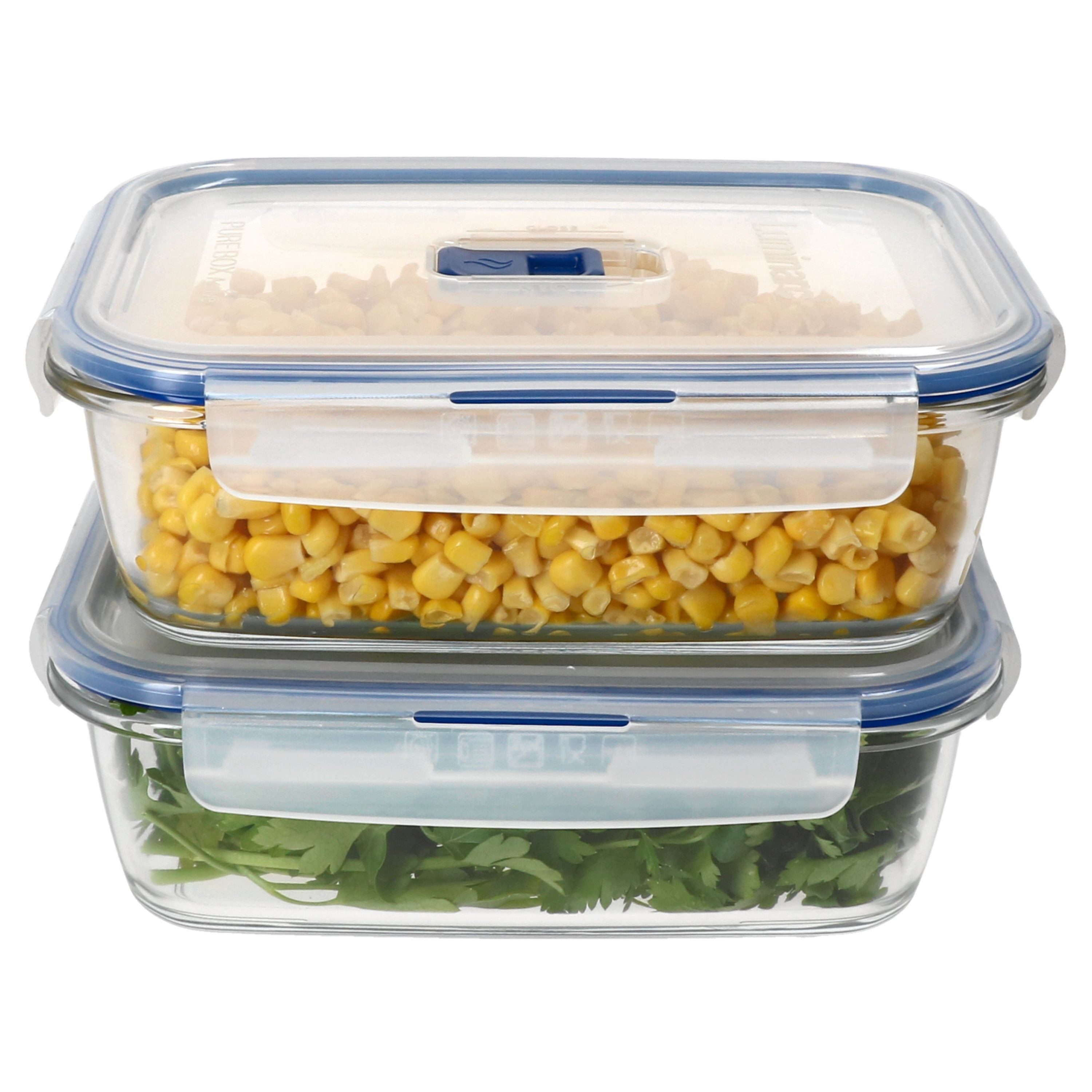 Frischhaltedose 2x Pure Box Active Vorratsdose 1,22L Glasschüssel Kunststoffdeckel