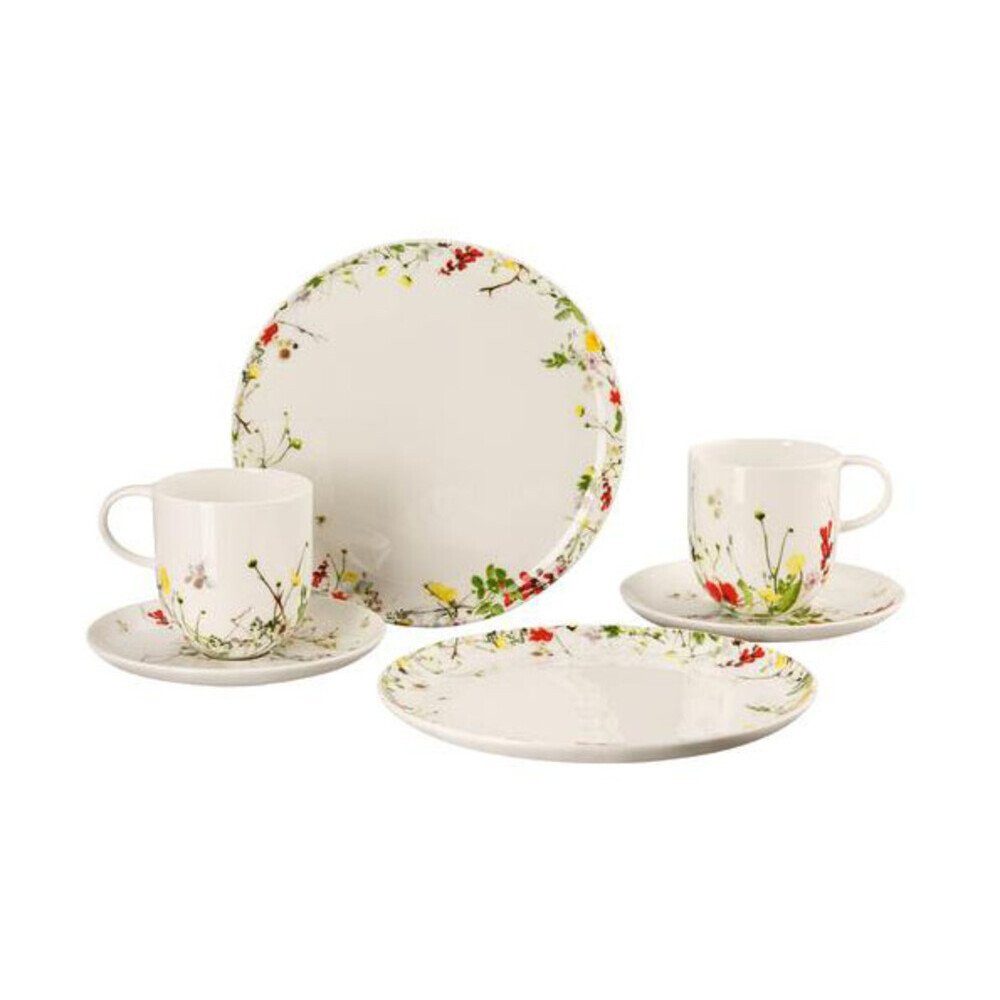 Rosenthal Geschirr-Set Geschirr-Set 6-tlg. Brillance Fleurs Sauvages (6-tlg), Bone China, Geschirr-Set, 6-tlg., Bone China, mehrfarbig