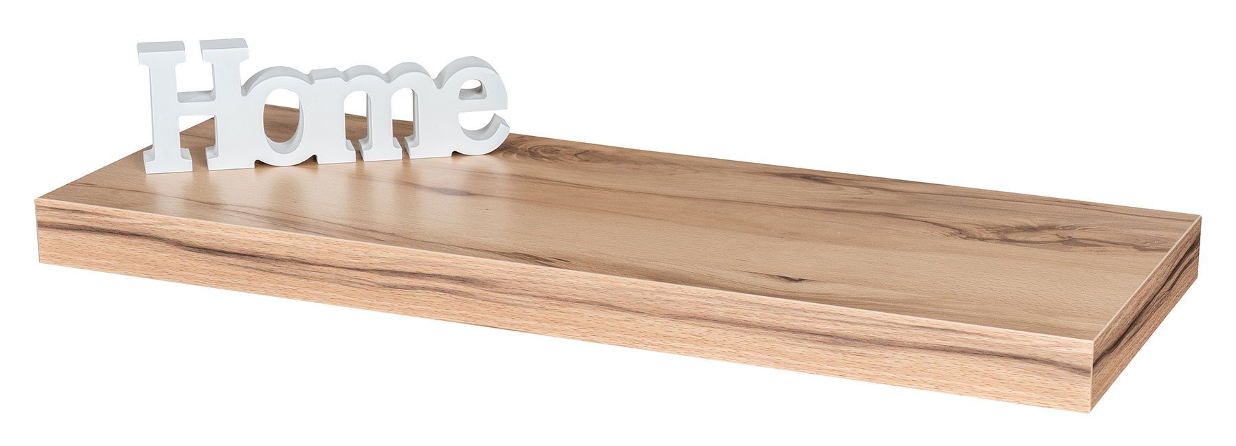 Levandeo® Wandregal, Wandboard Bobby 60cm Kernbuche günstig online kaufen