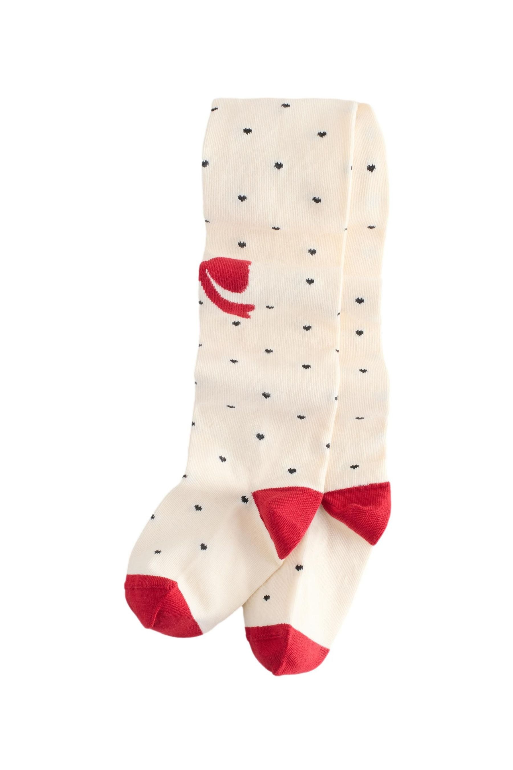 Strumpfhose Strumpfhose mit hohem Baumwollanteil und Schleife