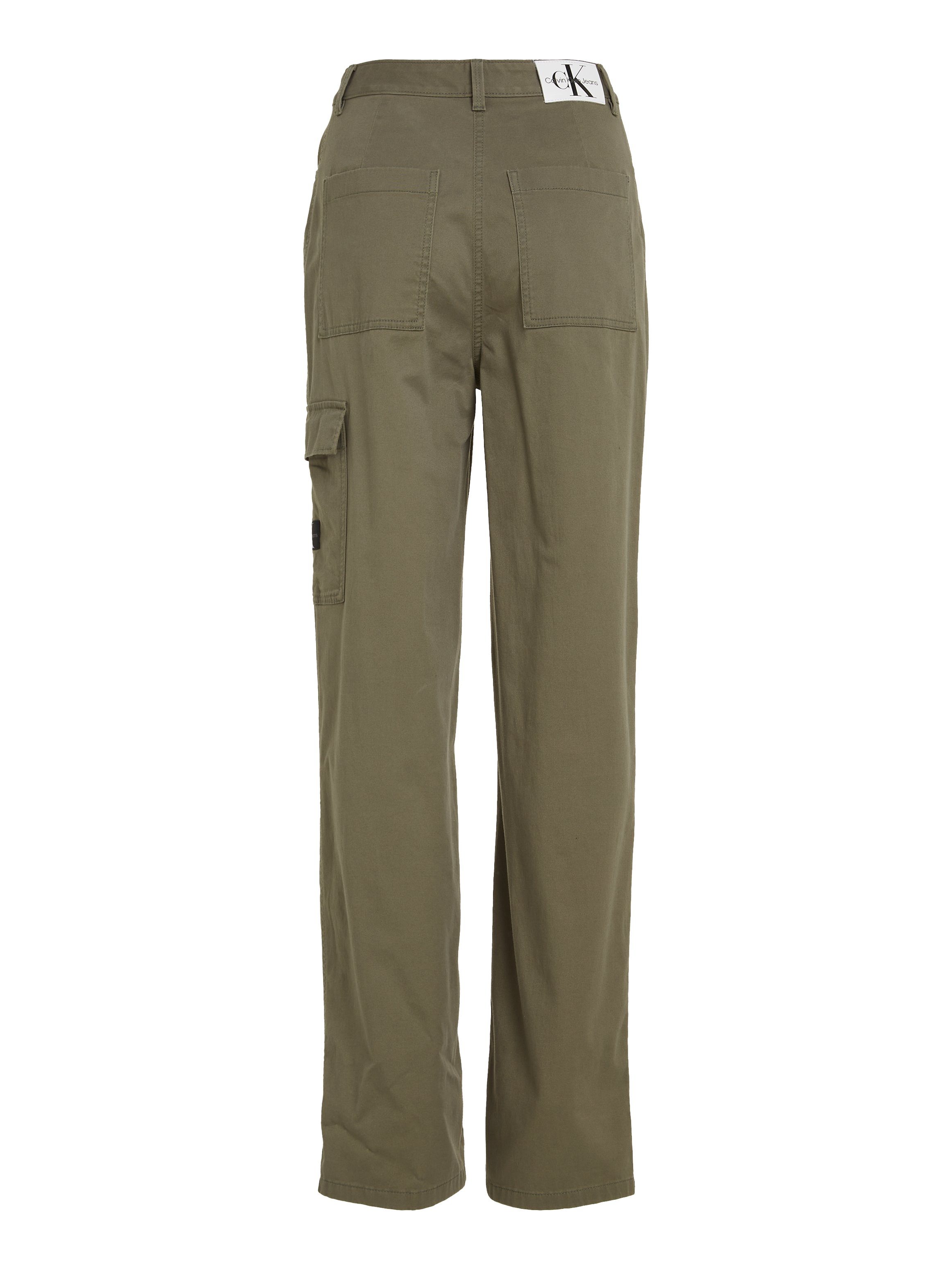 Dusty RISE HIGH Stretch-Hose Calvin Jeans TWILL Olive STRAIGHT Klein STRETCH