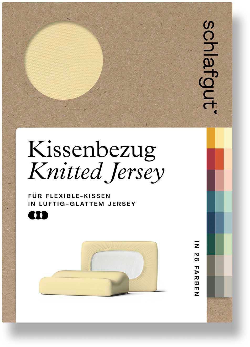 Schlafgut Kissenbezug Pure flexibler Kissenbezug für Nackenstützkissen, (1 Stück), Bio-Baumwolle mit Elasthan, mit Gummizug, bügelfrei