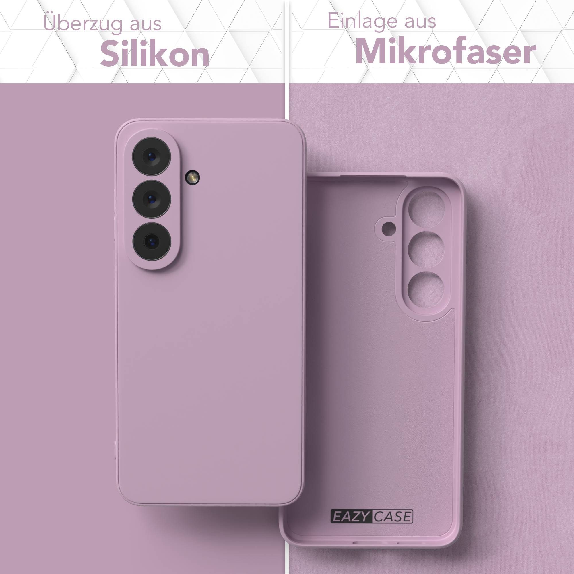 EAZY CASE Handyhülle TPU Hülle für Samsung Galaxy S26 6,3 Zoll, Hülle mit Kameraschutz Handycase Soft Smart Slimcover Lila / Flieder