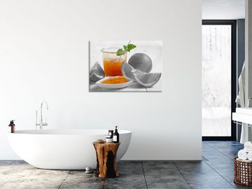 Pixxprint Glasbild Orangen Marmelade Orangensaft, Orangen Marmelade Orangensaft (1 St), Glasbild aus Echtglas, inkl. Aufhängungen und Abstandshalter