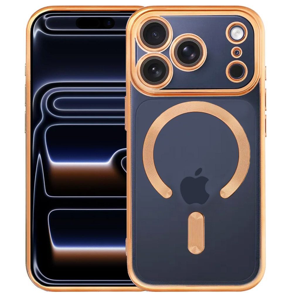 FITSU Handyhülle Handyhülle für iPhone 17 Pro mit Kameraschutz MagSafe kompatibel 6,3 Zoll, Transparente Schutzhülle für Apple iPhone 17 Pro mit farbigen Rahmen