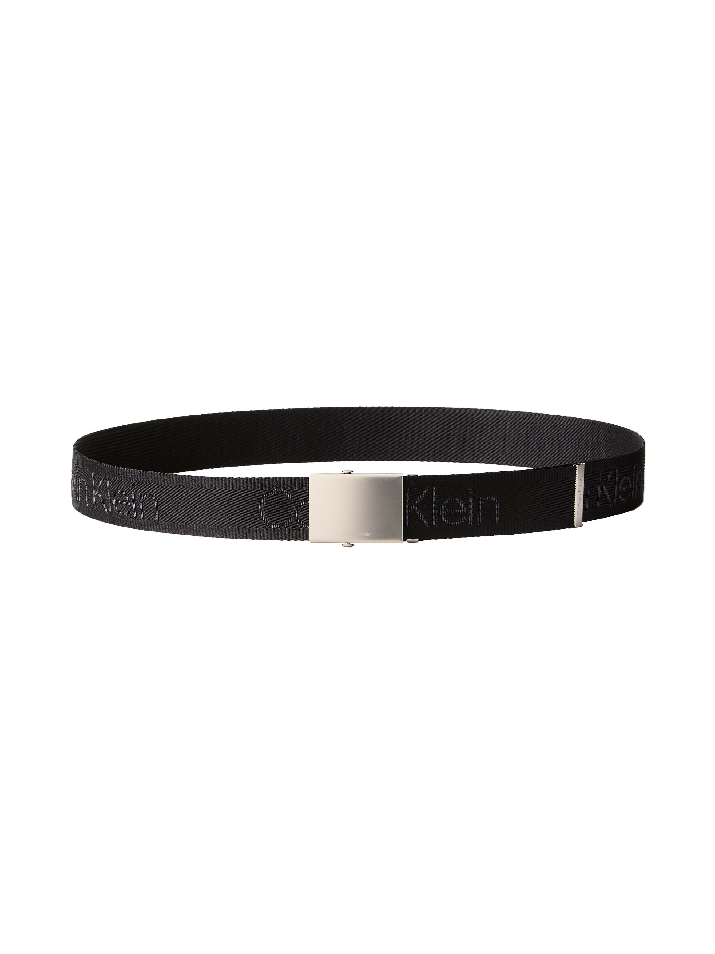 Calvin Klein Stoffgürtel LOGO WEBBING PLAQUE 38MM FIXED Größenverstellbar mit Metallschließe