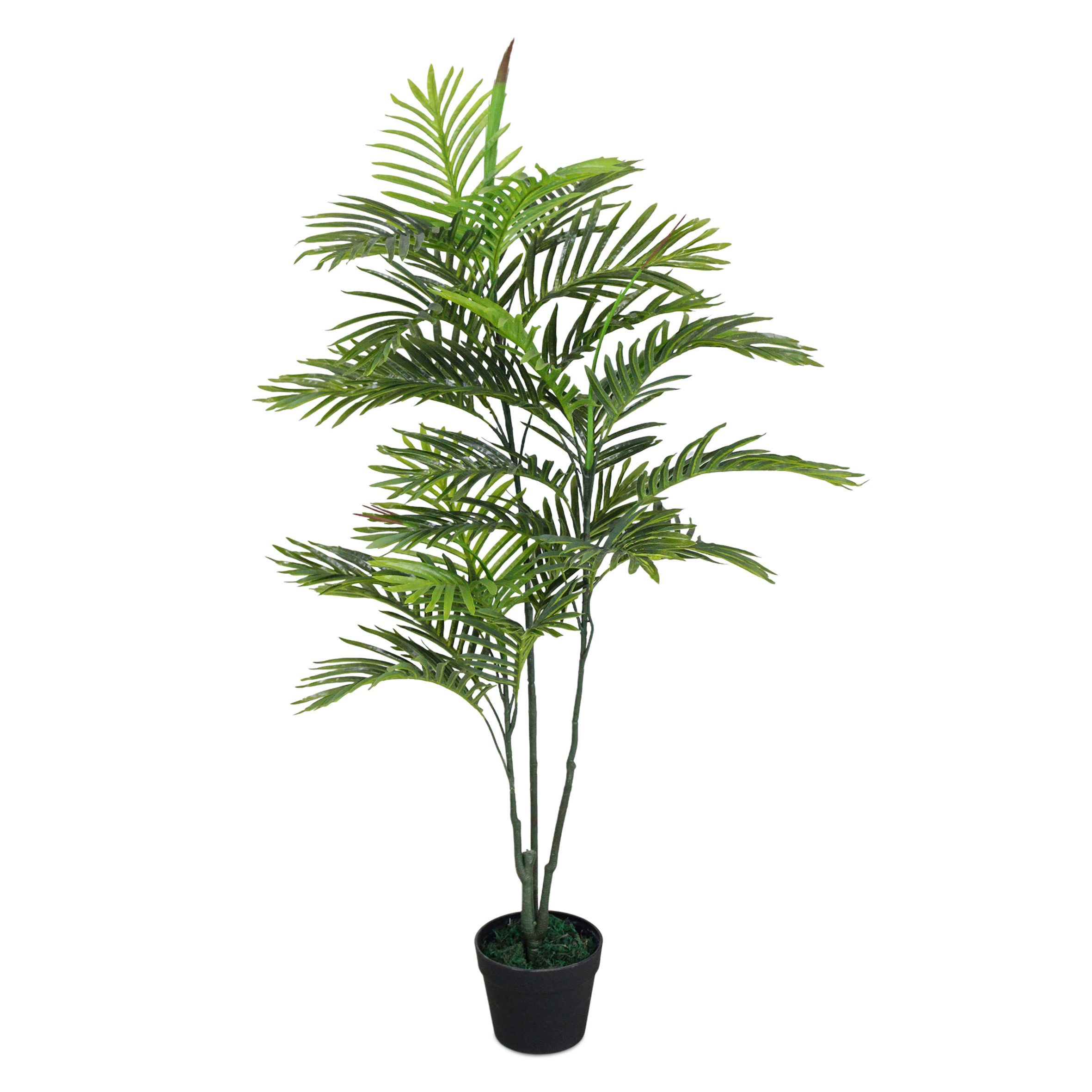 Künstliche Zimmerpflanze Kunstpflanze im Blumentopf 120 cm - Palme schmal Z günstig online kaufen