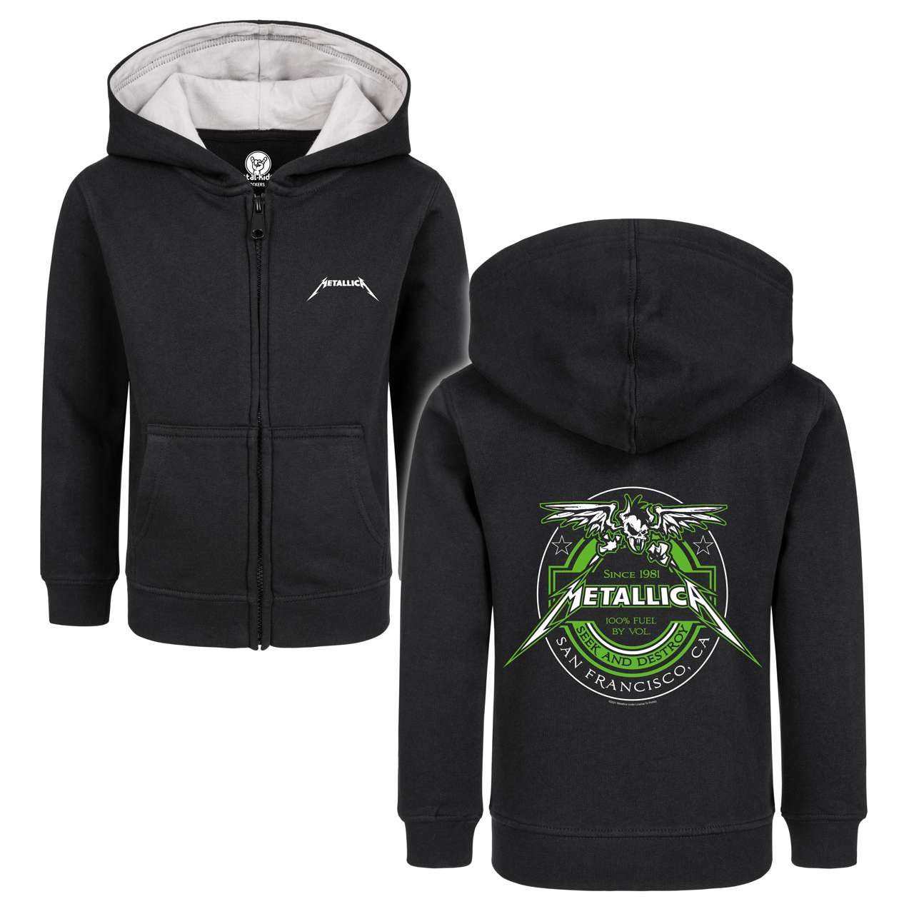 Kapuzensweatjacke mit Metallica (Fuel) Aufdruck für Kinder von 2–14 Jahren