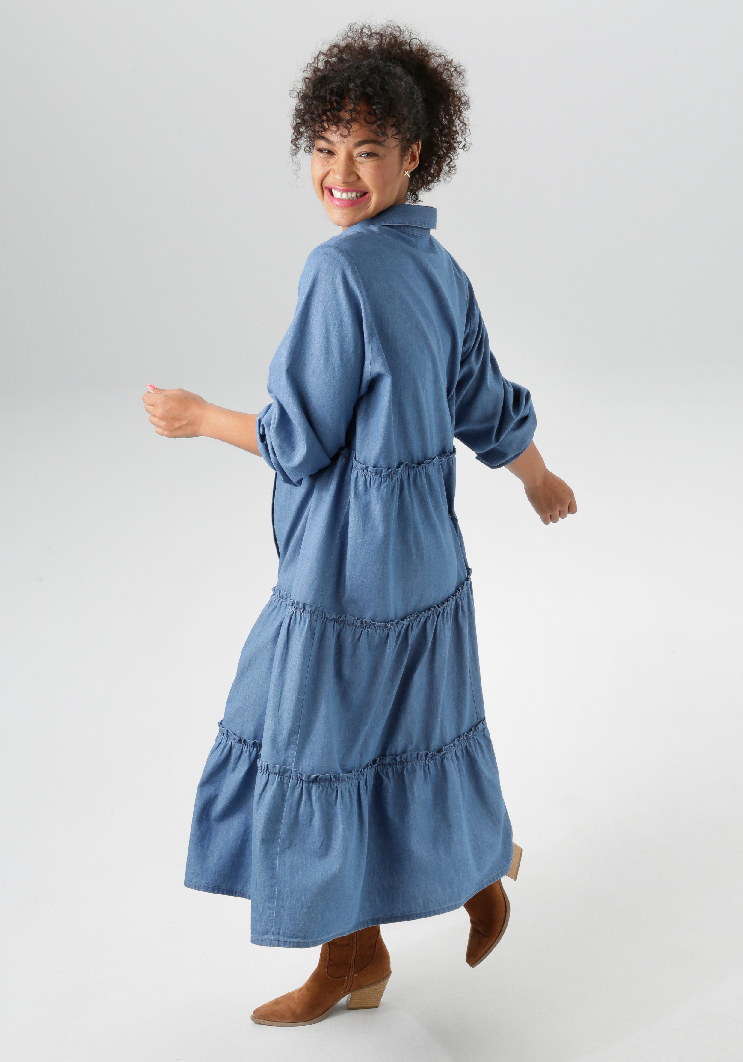 Aniston PLUS Jeanskleid in Denimqualität günstig online kaufen