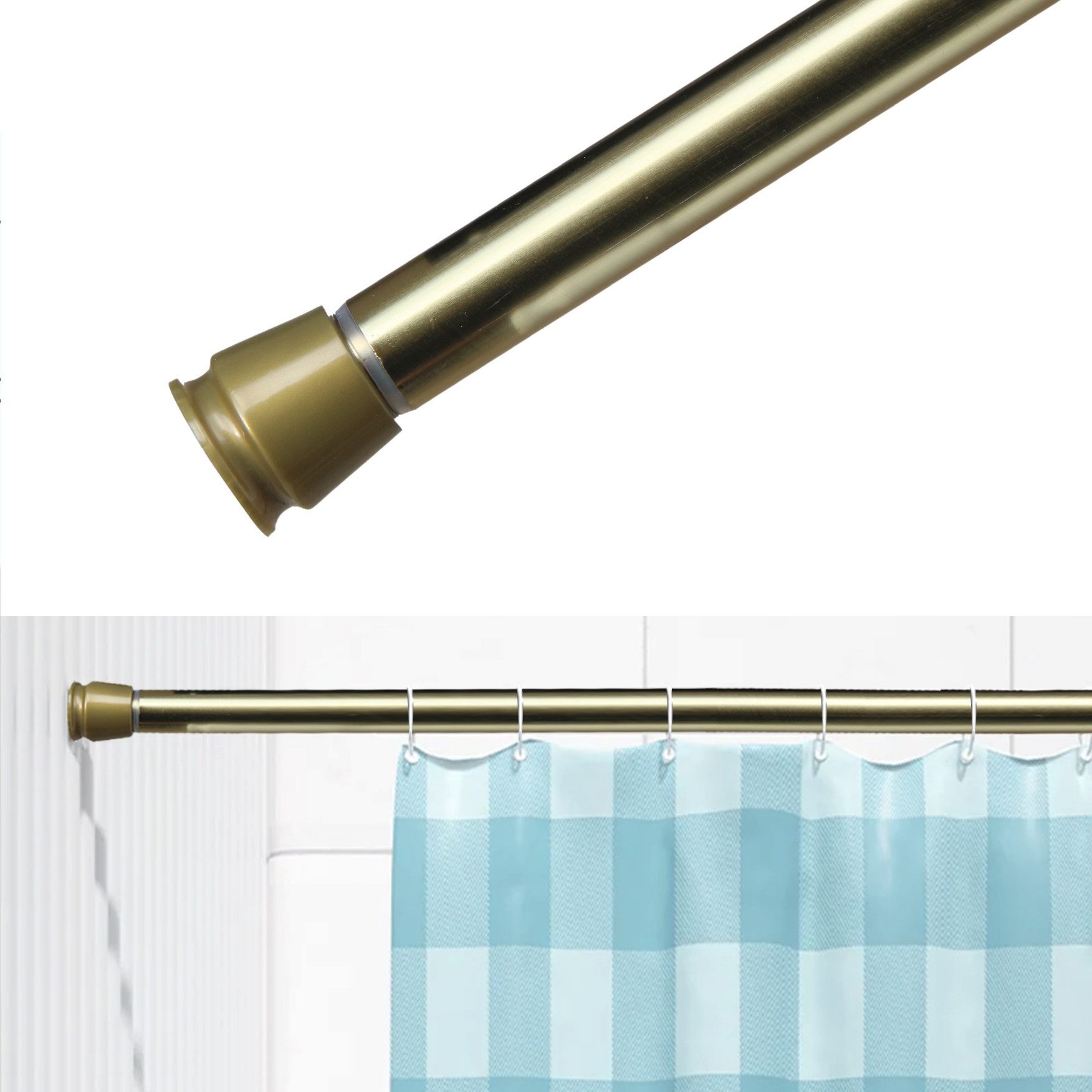 tinycurtains Klemmstange Teleskopstange 55-90 cm Türvorhangstange Duschvorh günstig online kaufen