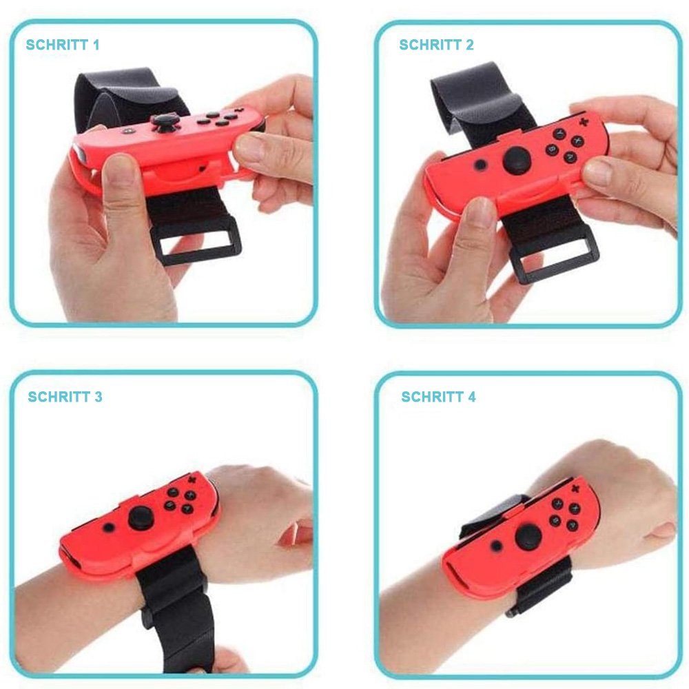 GelldG Kompatibel Handgelenksband JoyCon, mit Einstellbare Armband Armband Switch