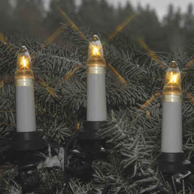 STAR TRADING LED-Christbaumkerzen LED Kerzenlichterkette Weihnachtsbaum 16 Baumkerzen E10 10,5m Außen, 16-flammig