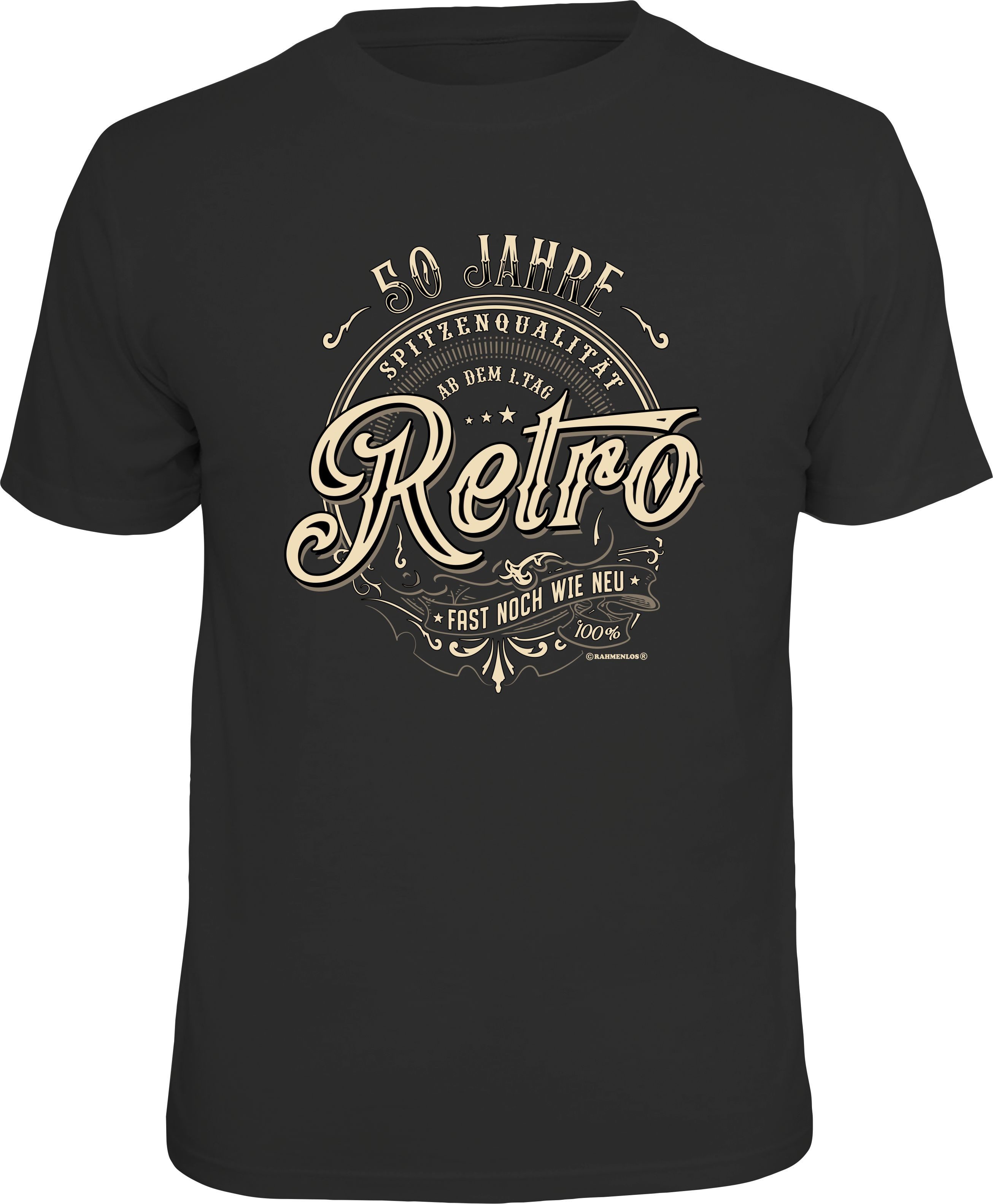RAHMENLOS® T-Shirt zum Geburtstag: 50 Jahre Retro, fast noch wie neu