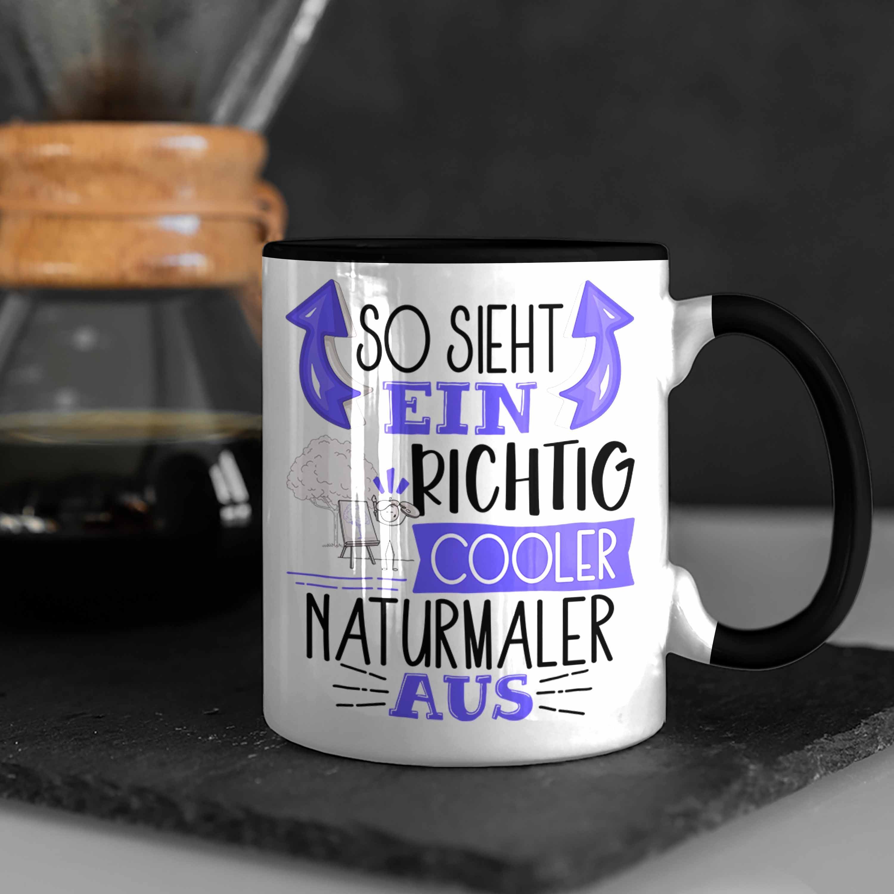 Trendation Tasse Naturmaler Cooler Ein Aus Sieht Tasse So Richtig Schwarz für Naturmal Geschenk