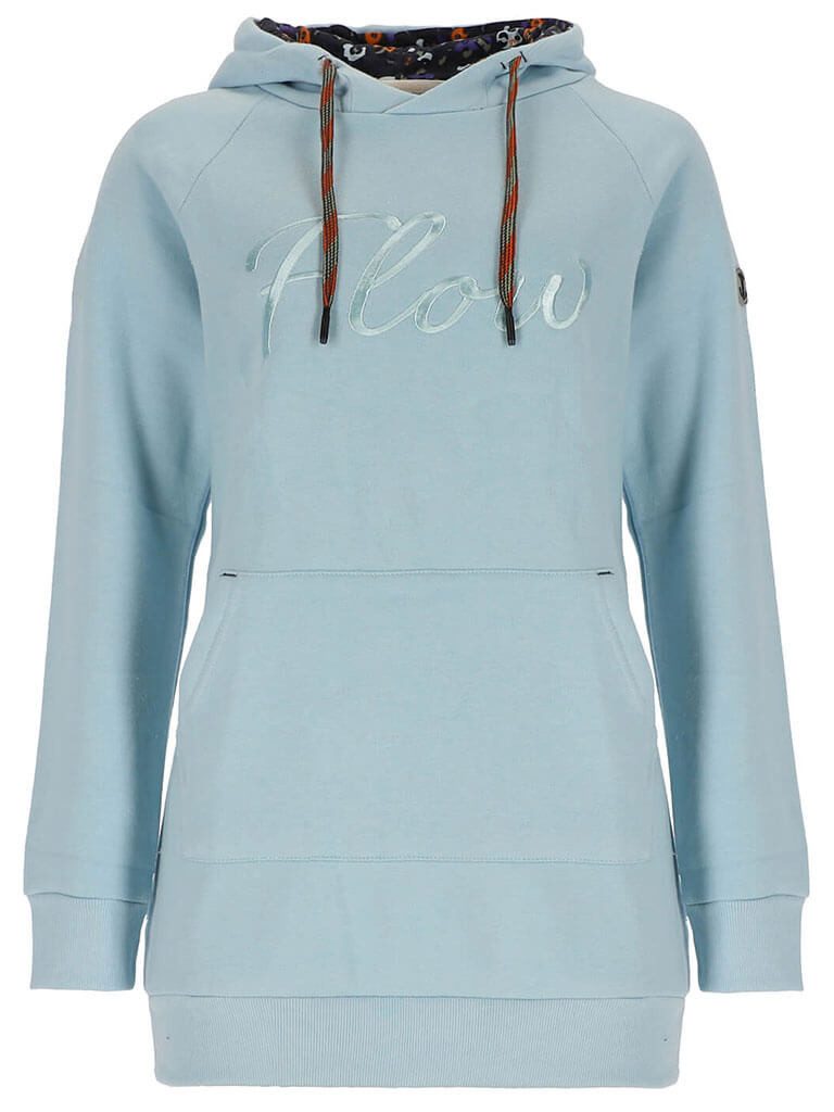 Leitfeuer Kapuzenpullover Damen Scuba-Hoody Oversized in langer Passform mit Kängurutasche