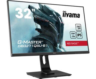 Iiyama GB3271QSU-B1 Gaming-Monitor (80,1 cm/31,5 ", 2560 x 1440 px, 1 ms Reaktionszeit, 165 Hz, IPS, 1ms, IPS, neig-und höhenverstellb. HDMI, DisplayPort, USB, schwarz)