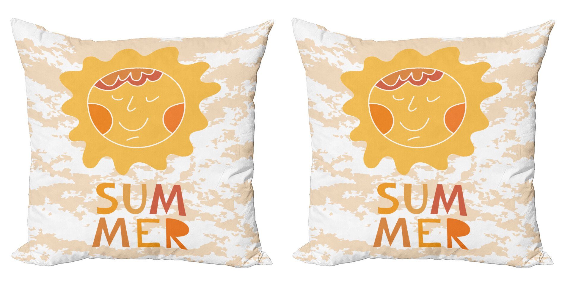 Sommer Accent Stück), einem Doppelseitiger Kissenbezüge Grunge Hintergrund Modern Sun Digitaldruck, Abakuhaus auf (2
