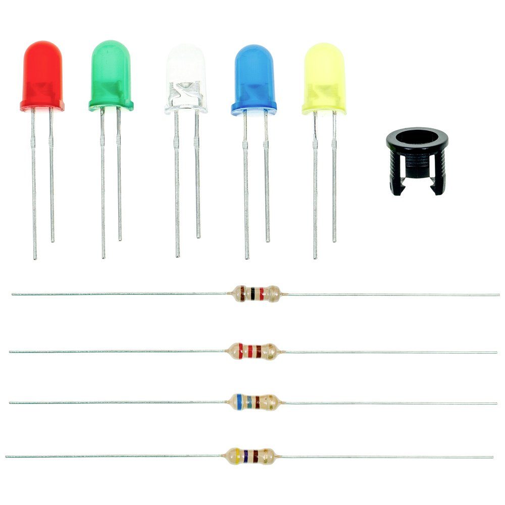 Quadrios LED-Leuchtmittel Quadrios LED-Sortiment Rot, Grün, Gelb, Blau, Kaltweiß, Warmweiß 5