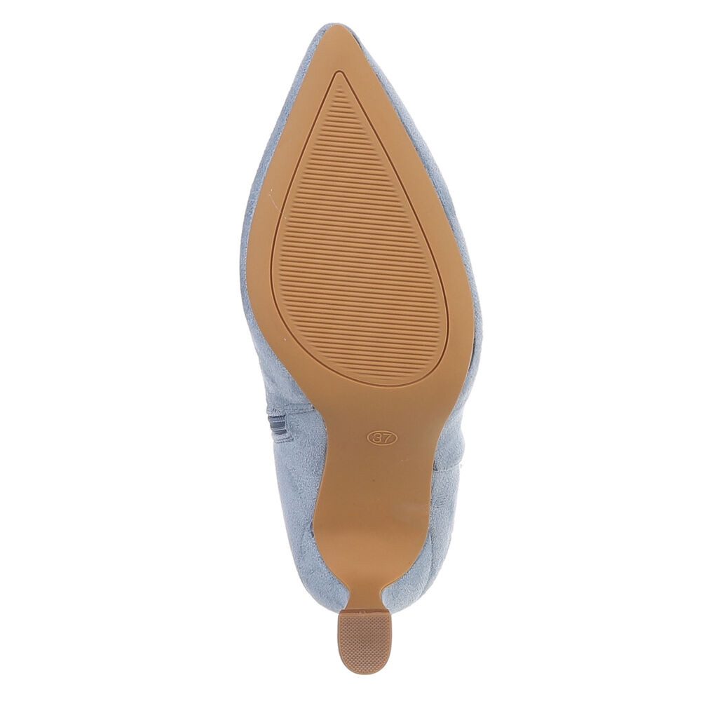 Ital-Design Damen Elegant Stiefelette (92678793) Pfennig-/Stilettoabsatz Stiefeletten in Hellblau – Bild 3 von 5