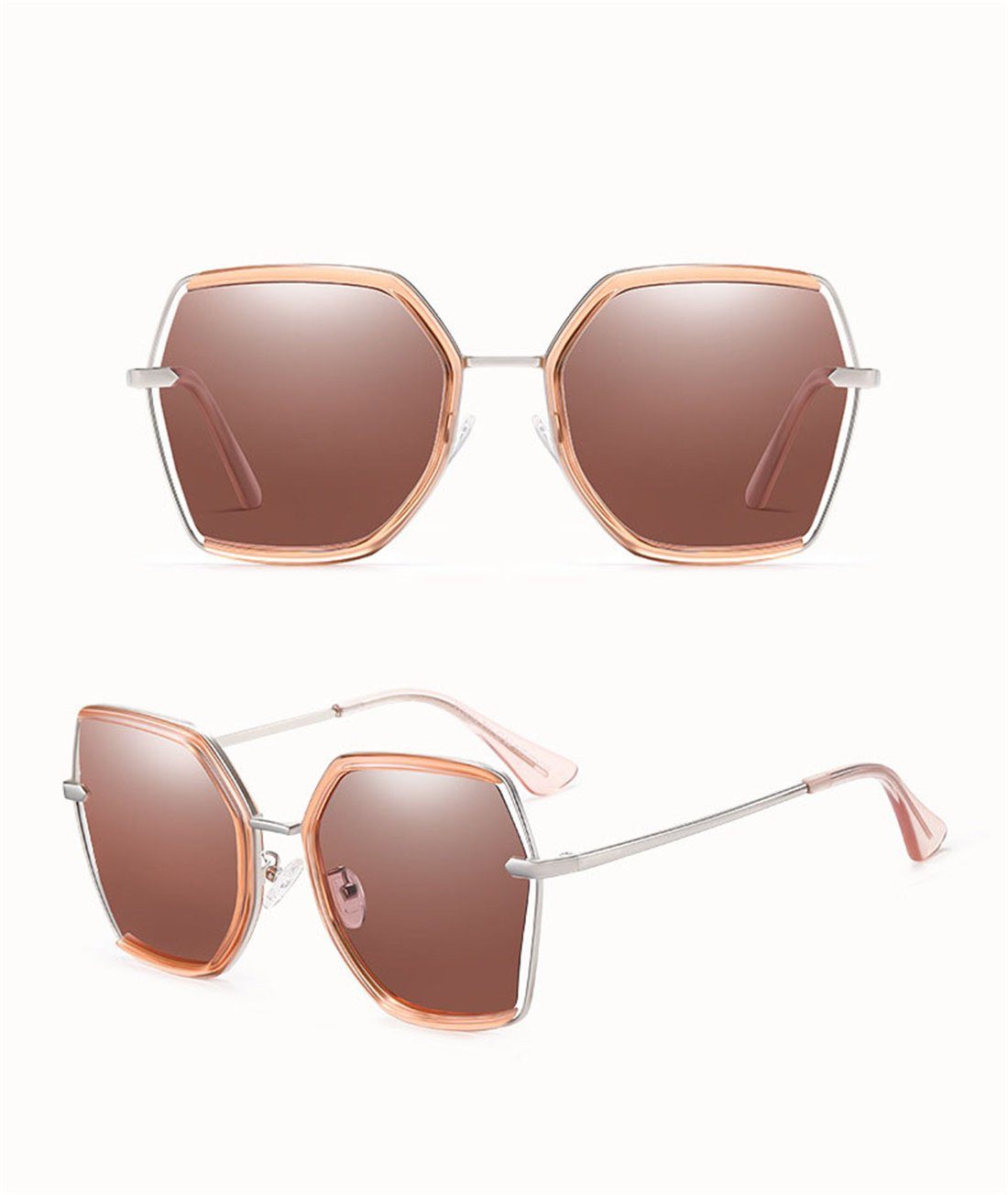 Sonnenbrille Sonnenbrille, Braun polarisierte DÖRÖY Sonnenschirme Sonnenbrille Damen Mode Box