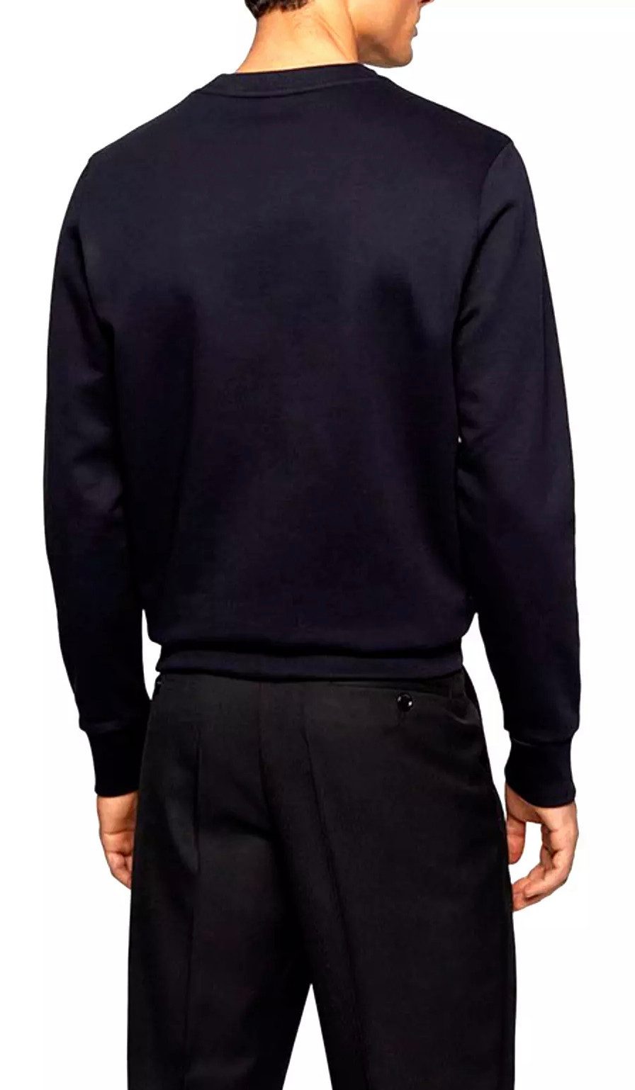 BOSS Sweatshirt Stadler 48 Sweater Rippbündchen und ein tonales Logo auf der Brust