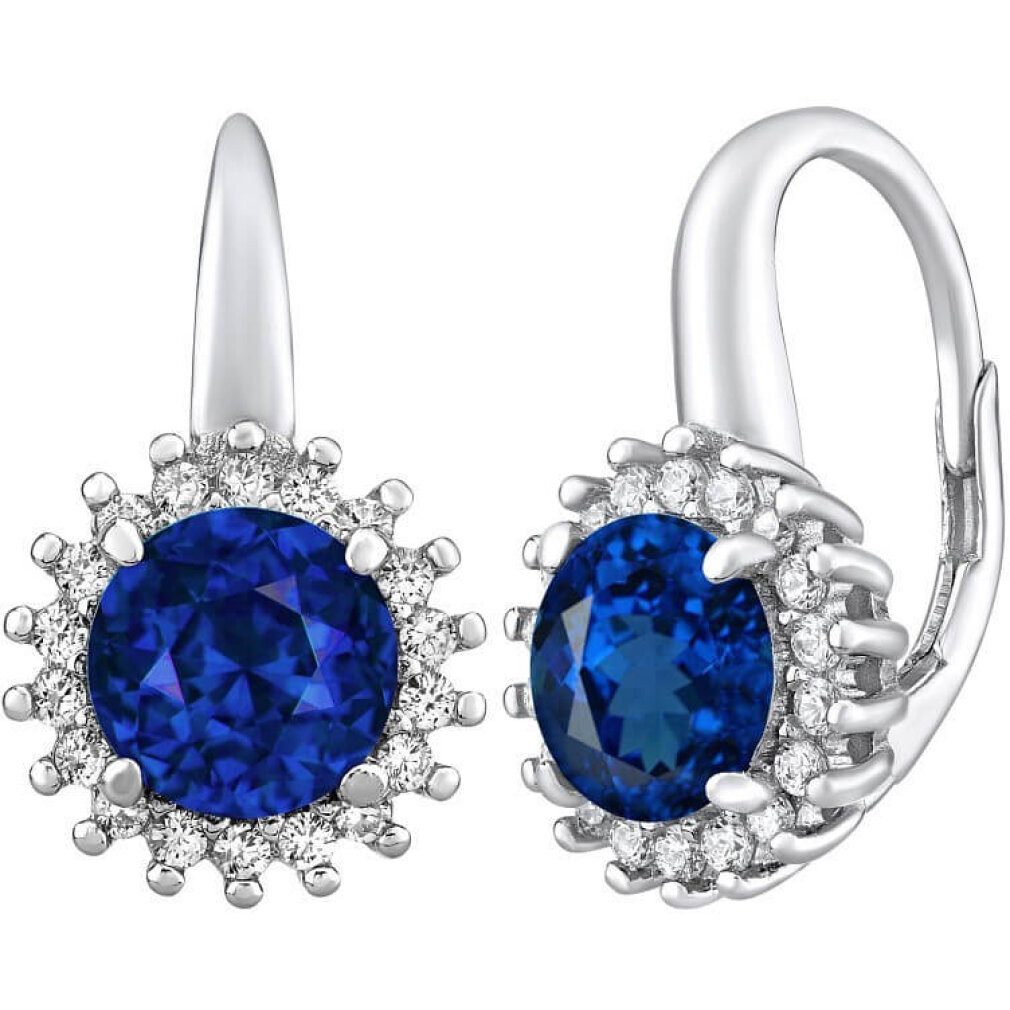 Ohrring-Set Silver earrings ADRIA with sapphire LPSE0754