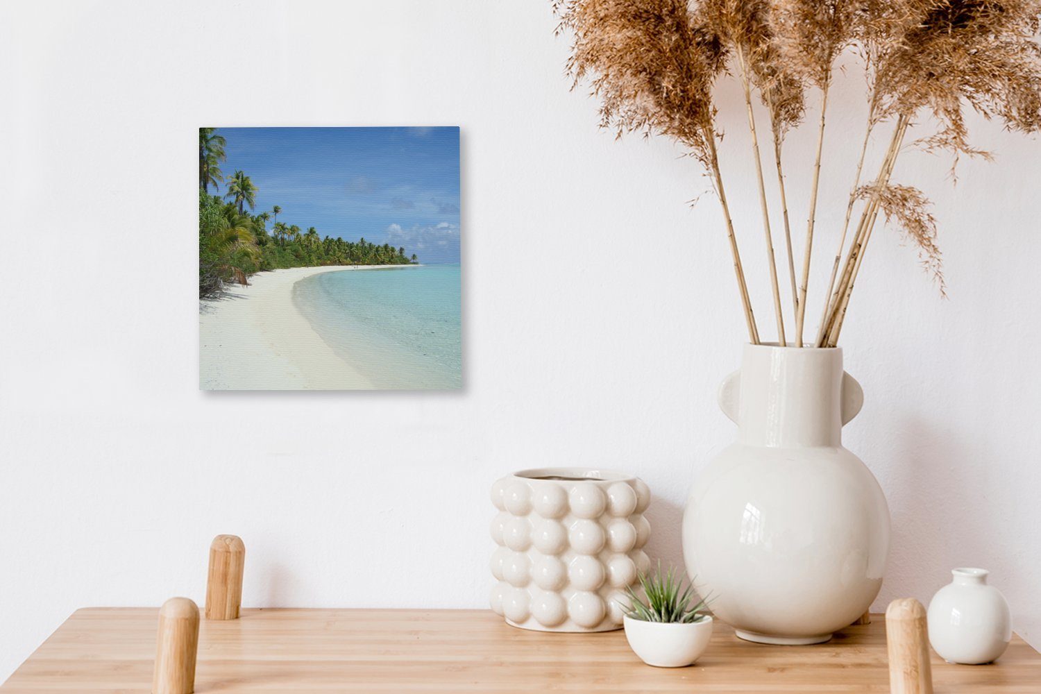 OneMillionCanvasses® Leinwandbild Leinwand Foot Sandstrand für One Wohnzimmer (1 Der St), Schlafzimmer von Island, weiße Bilder