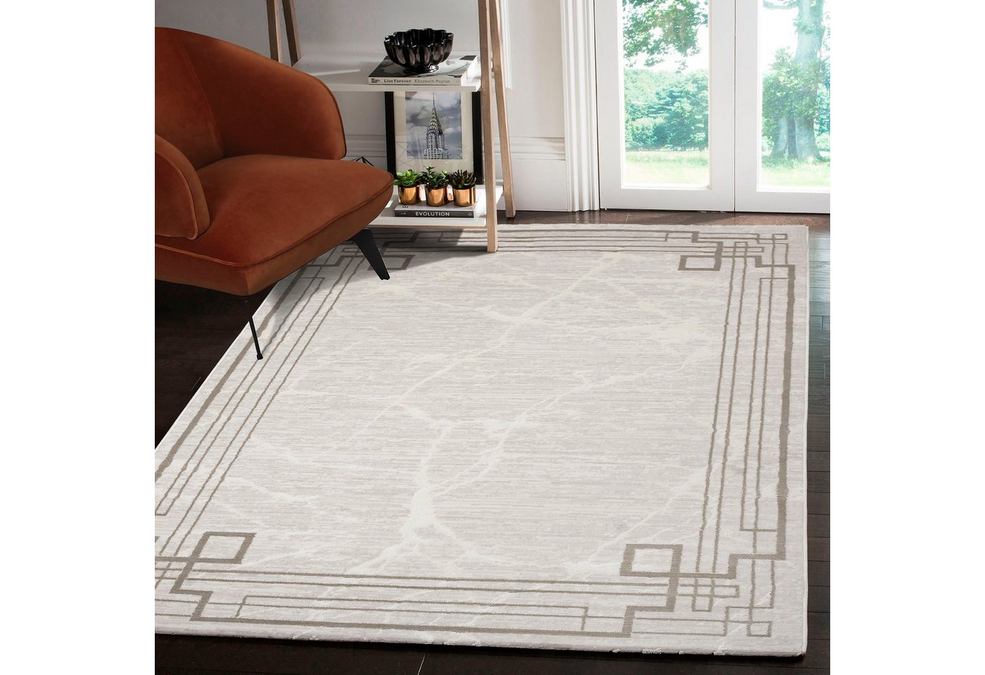 Sanat Teppich Harmony 3212, auch als Läufer, rechteckig, Höhe: 12 mm, Wohnzimmer, Kurzflor, modern, abtrakt, Schlafzimmer
