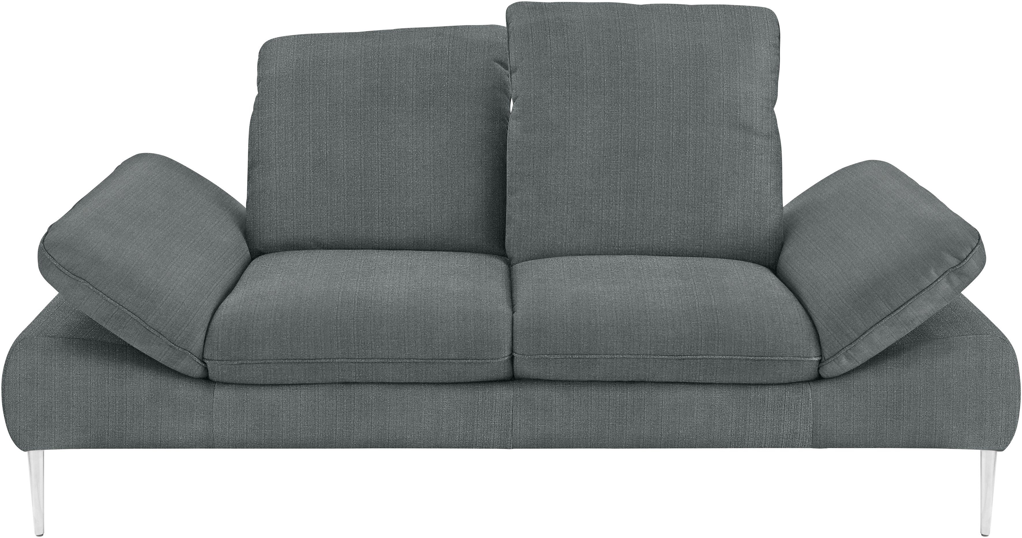 Breite Sitztiefenverstellung, matt, enjoy&MORE, 2-Sitzer Füße silber cm mit 202 W.SCHILLIG