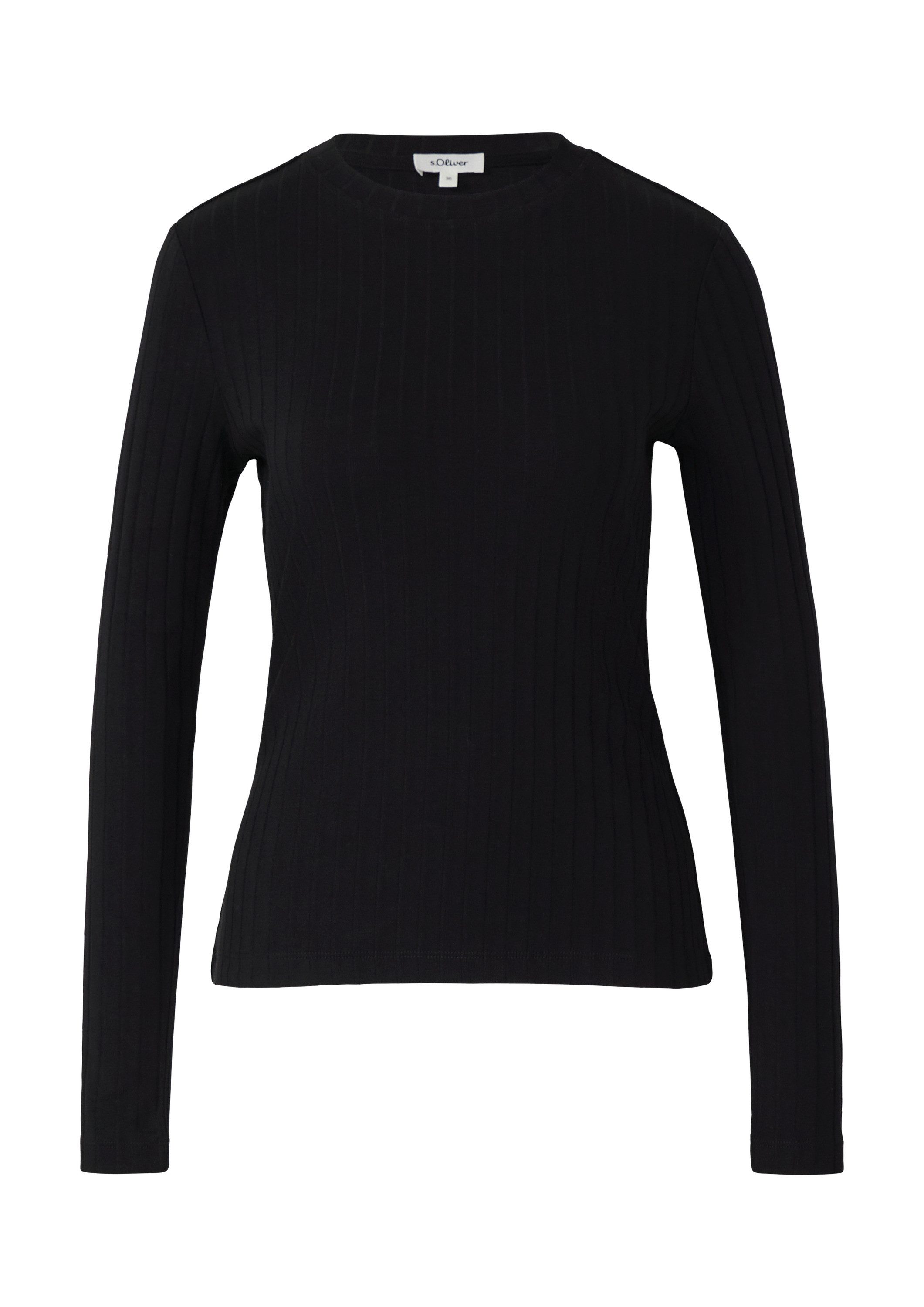 s.Oliver Langarmshirt T-Shirt Geripptes Langarmshirt im Slim Fit günstig online kaufen