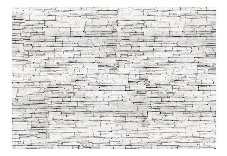 KUNSTLOFT Vliestapete White Brick halb-matt, lichtbeständige Tapete 1x0.7 m, Design